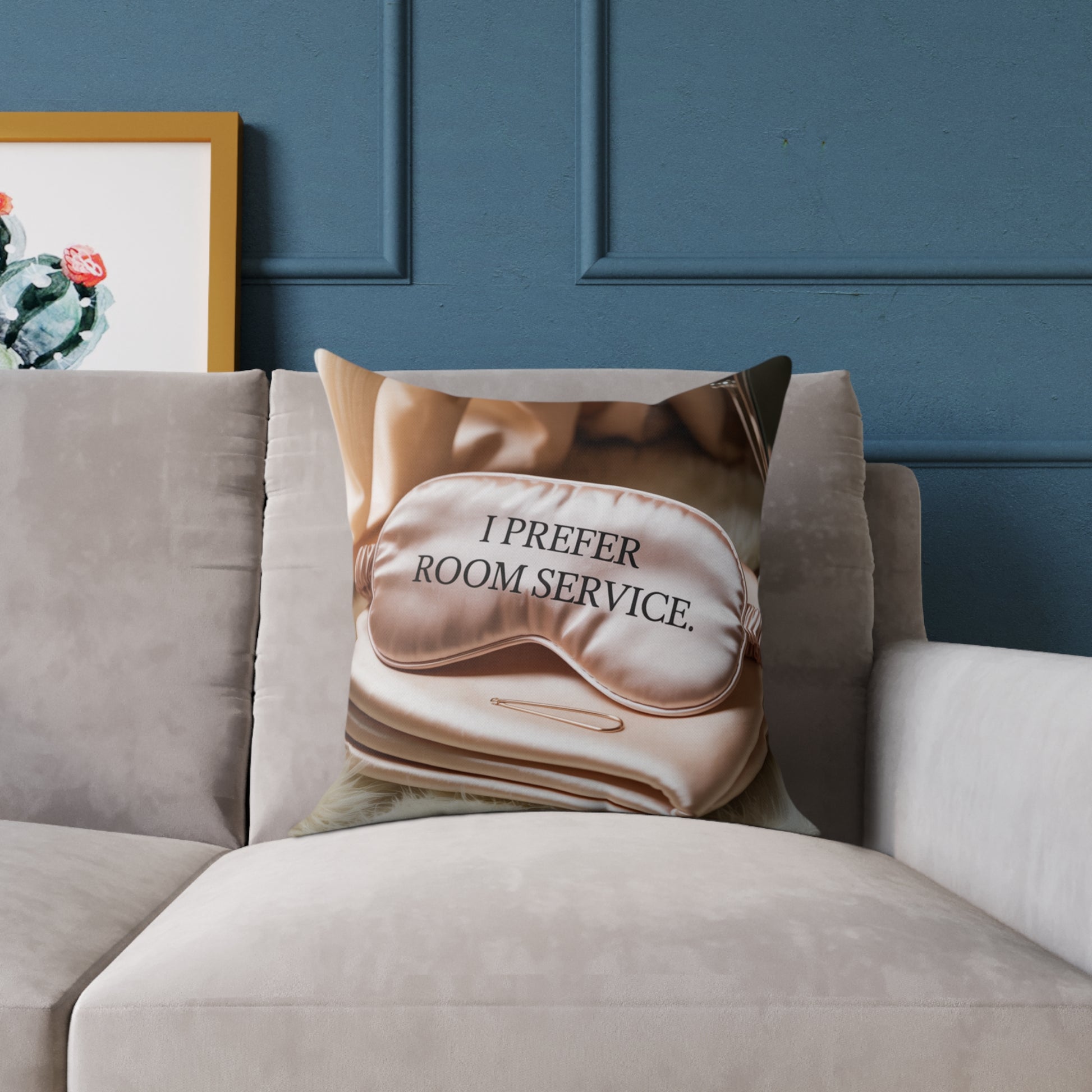 DUO MODERN “I Prefer Room Service” Square Canvas Pillow - DUO Modern