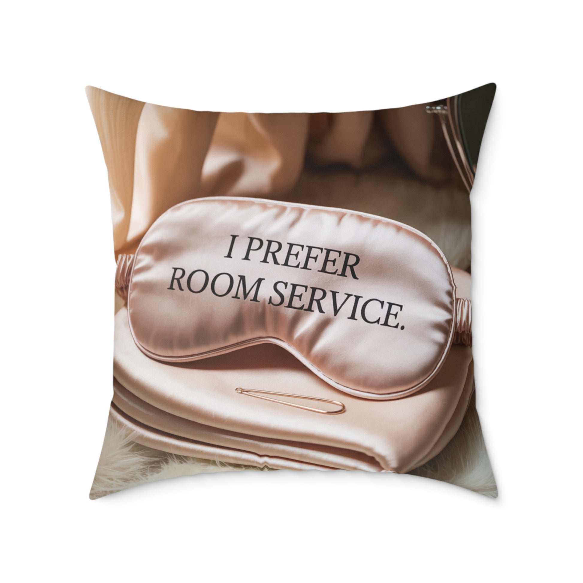 DUO MODERN “I Prefer Room Service” Square Canvas Pillow - DUO Modern
