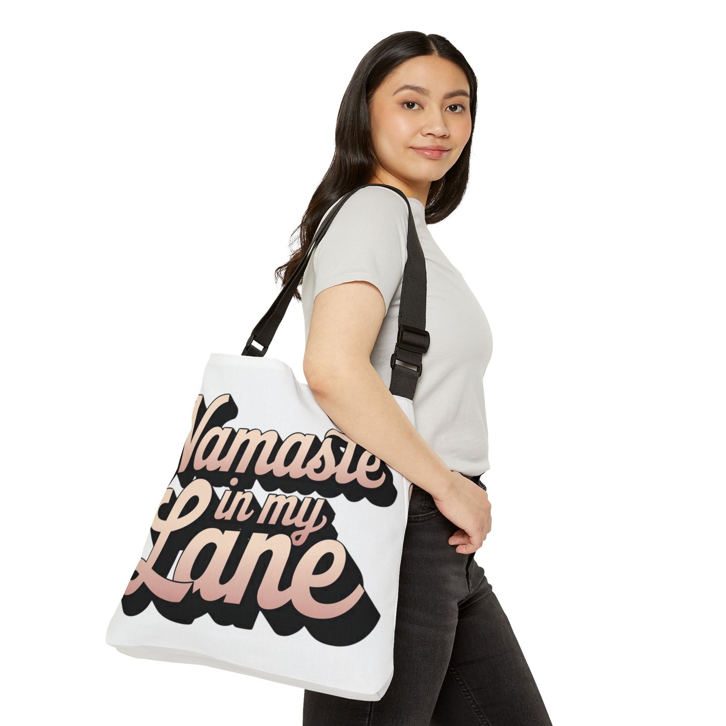 DUO MODERN – “Namaste in My Lane” Adjustable Tote Bag - DUO Modern