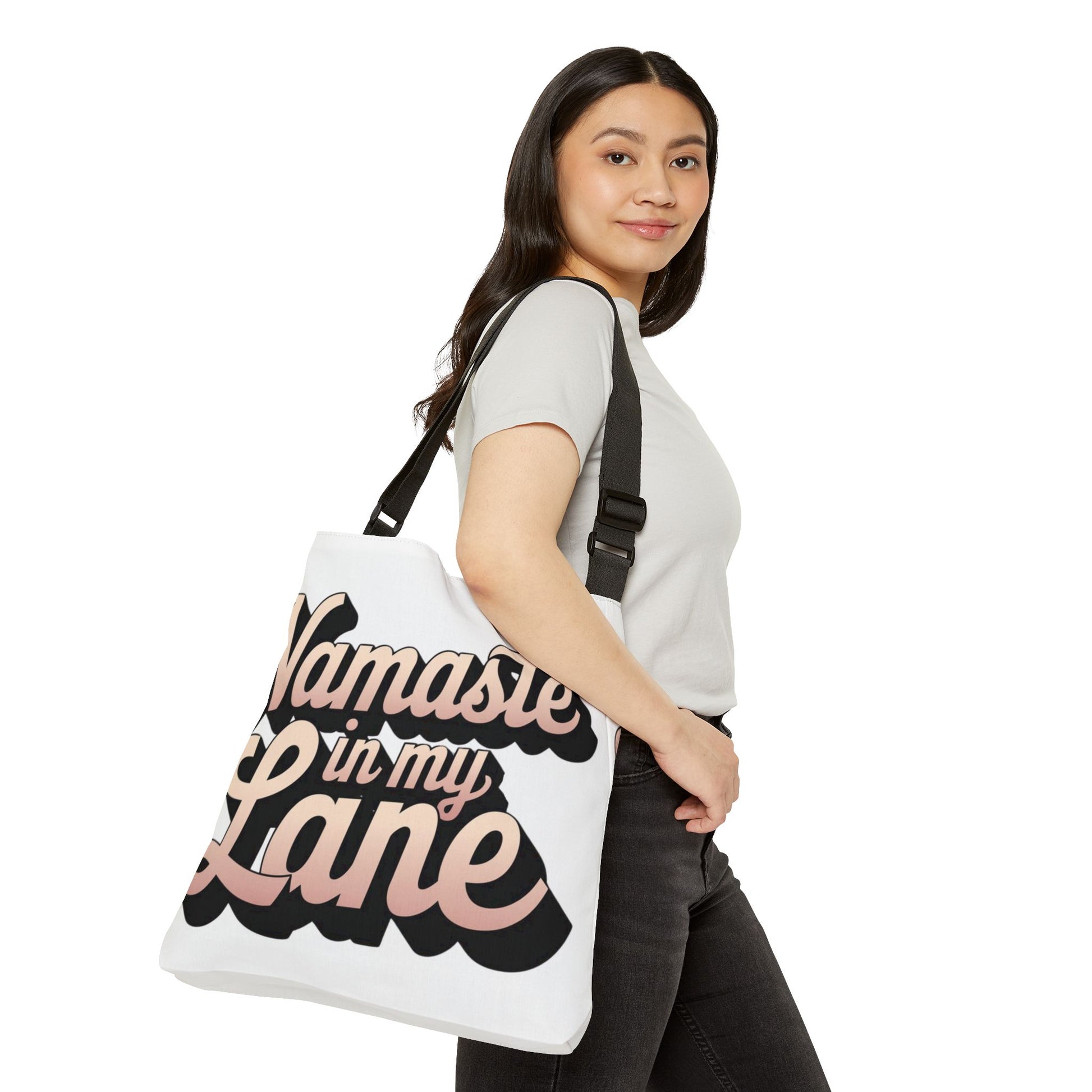 DUO MODERN – “Namaste in My Lane” Adjustable Tote Bag - DUO Modern