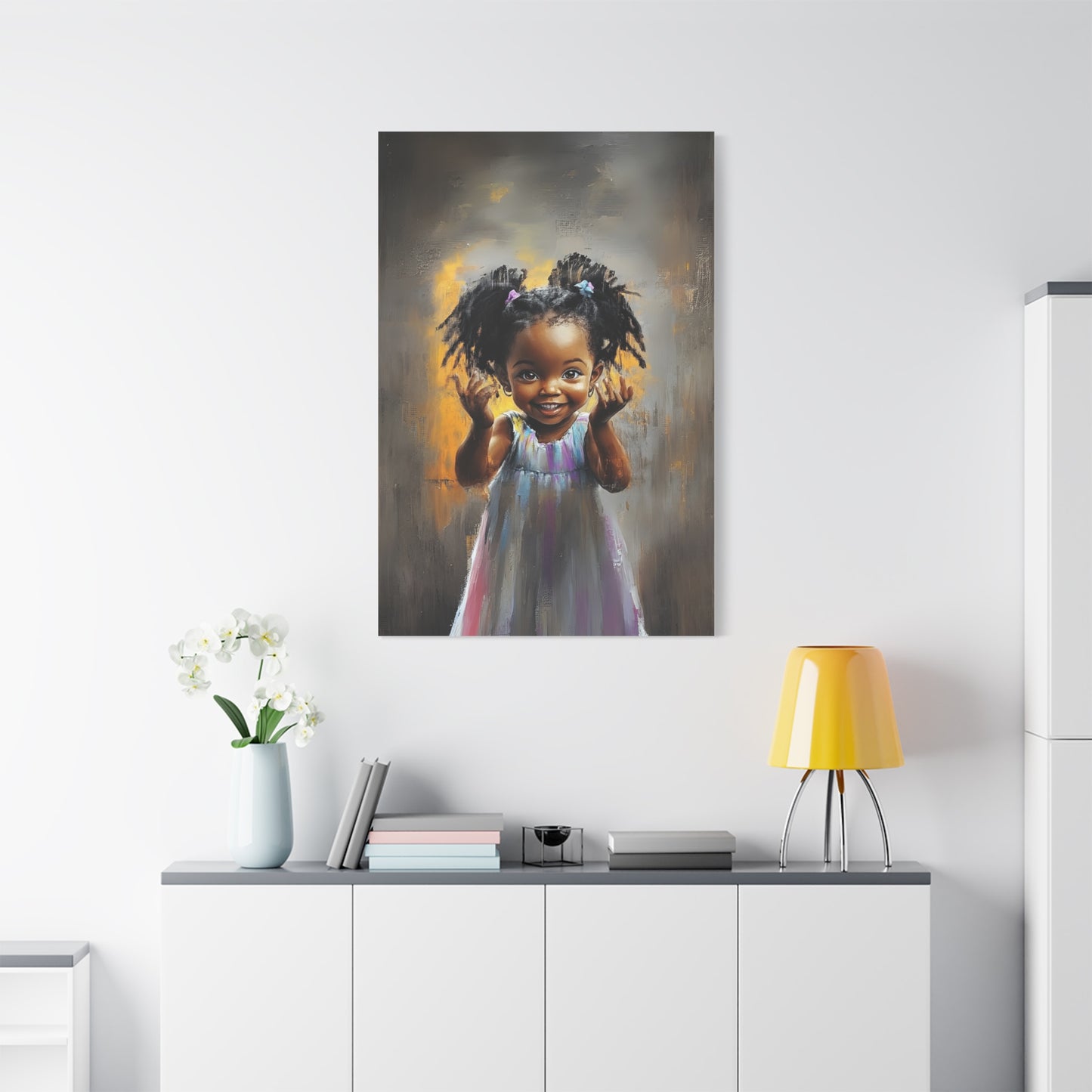 DUO MODERN "Little Faith" Matte Canvas little black girl wall art