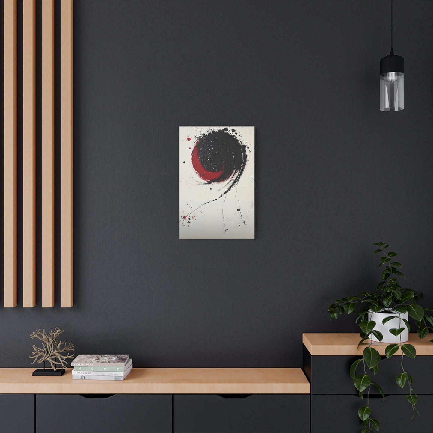 DUO MODERN "Abstract Red & Black Wall Art" - DUO Modern