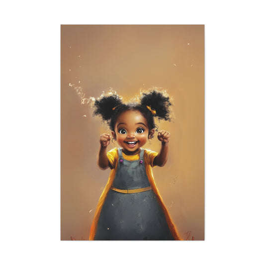DUO MODERN "Little Hope" Matte Canvas little Black girl wall art