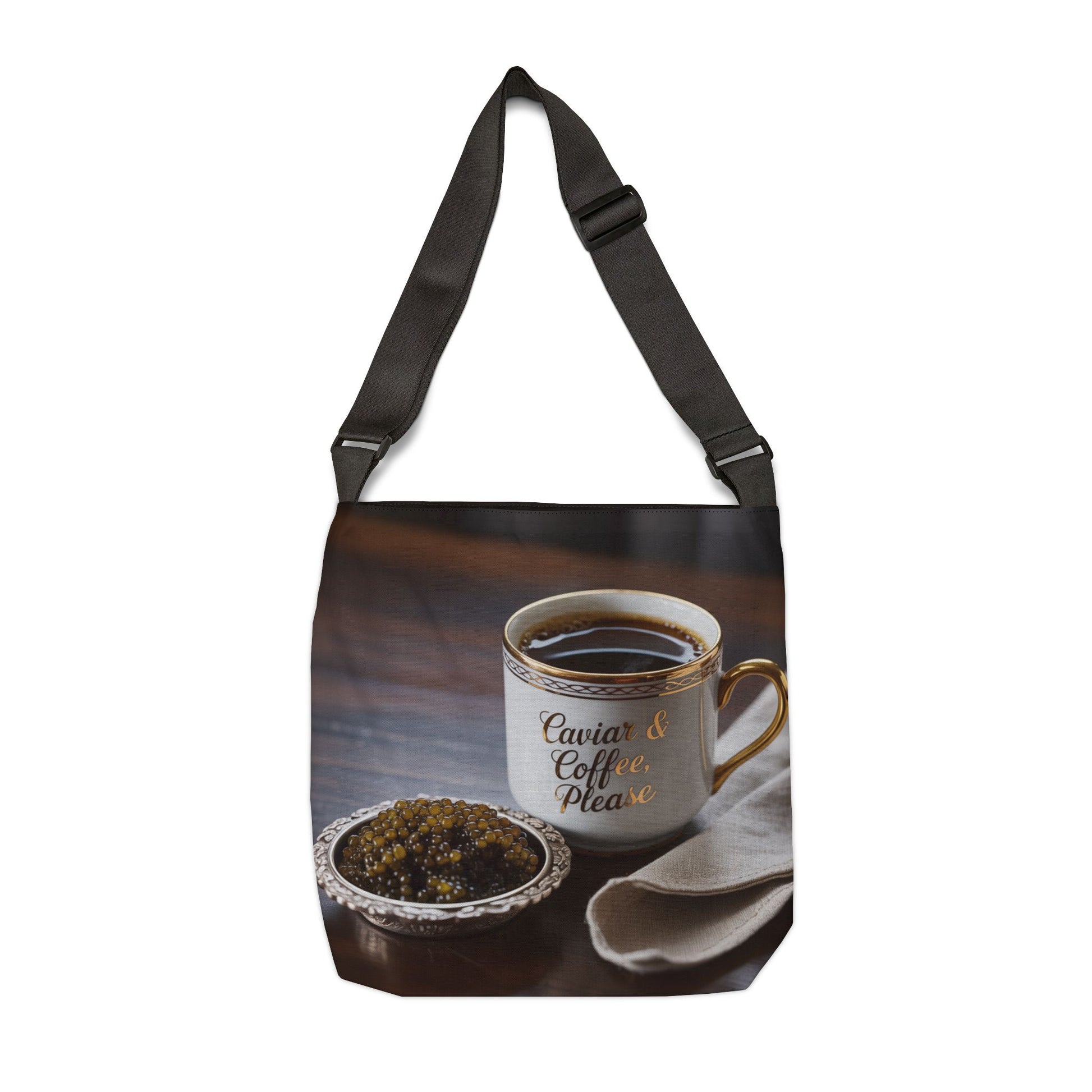 DUO MODERN “Caviar & Coffee Please” Adjustable Tote Bag - DUO Modern