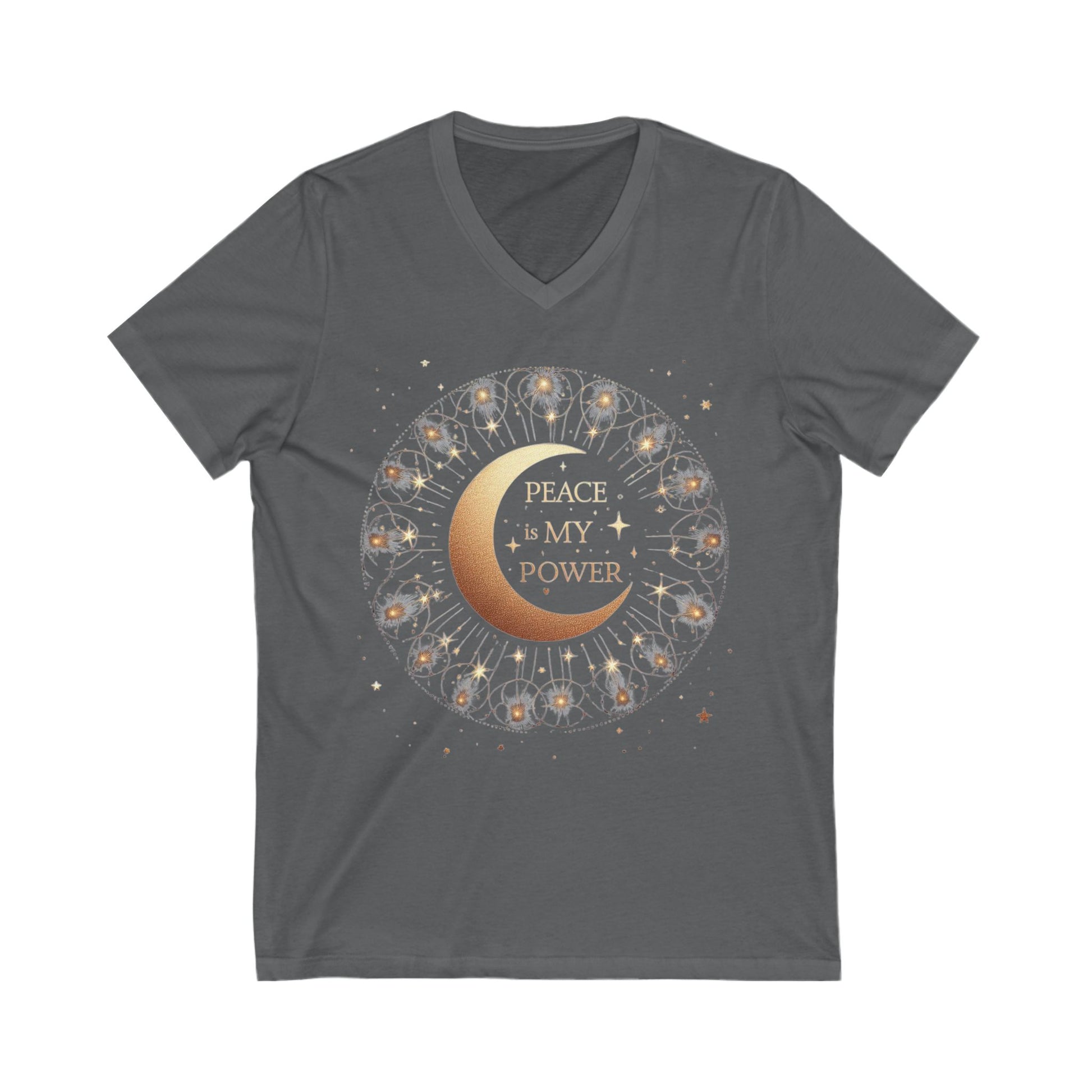 DUO MODERN "Peace Is My Power" Unisex Jersey Short Sleeve V-Neck Tee - DUO Modern