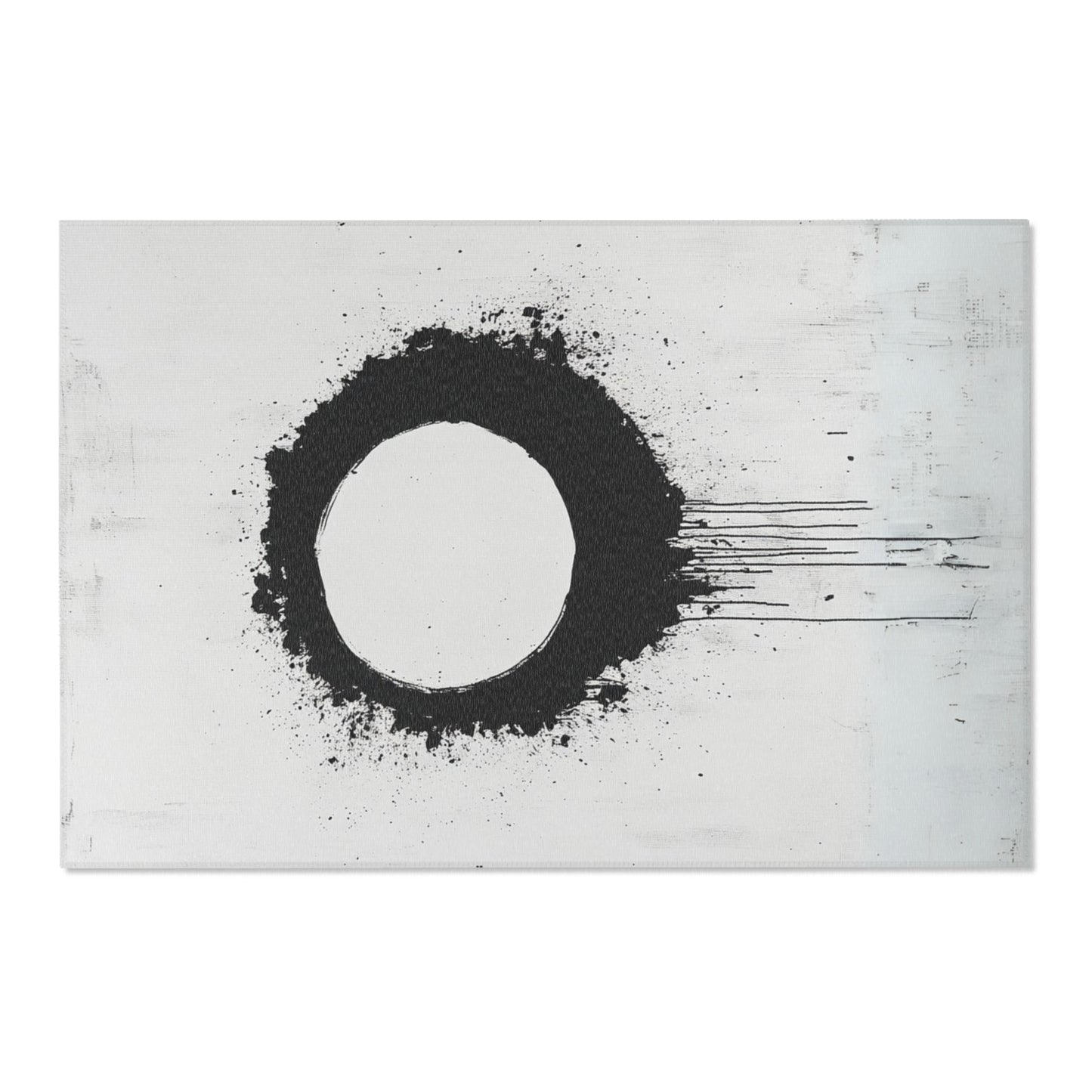 DUO MODERN "Modern Abstract Area Rug - Minimalist Black and White - DUO Modern