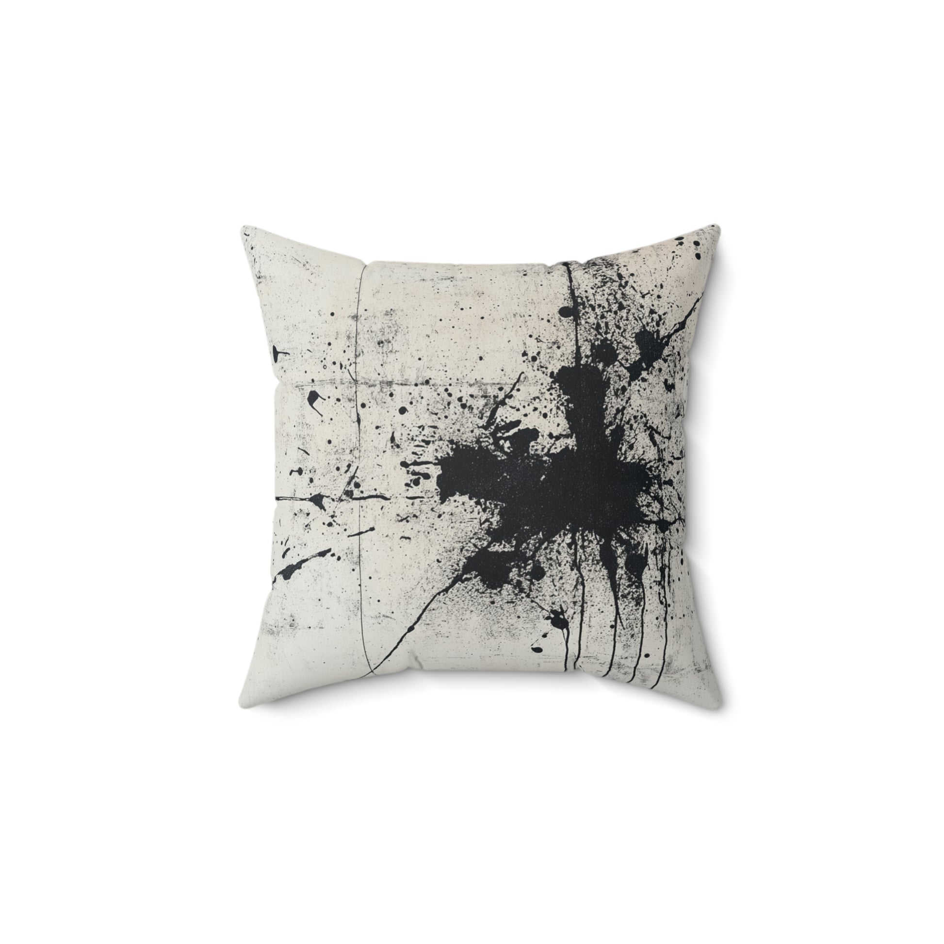 DUO MODERN "Abstract Black Splatter" Art Throw Pillow - DUO Modern