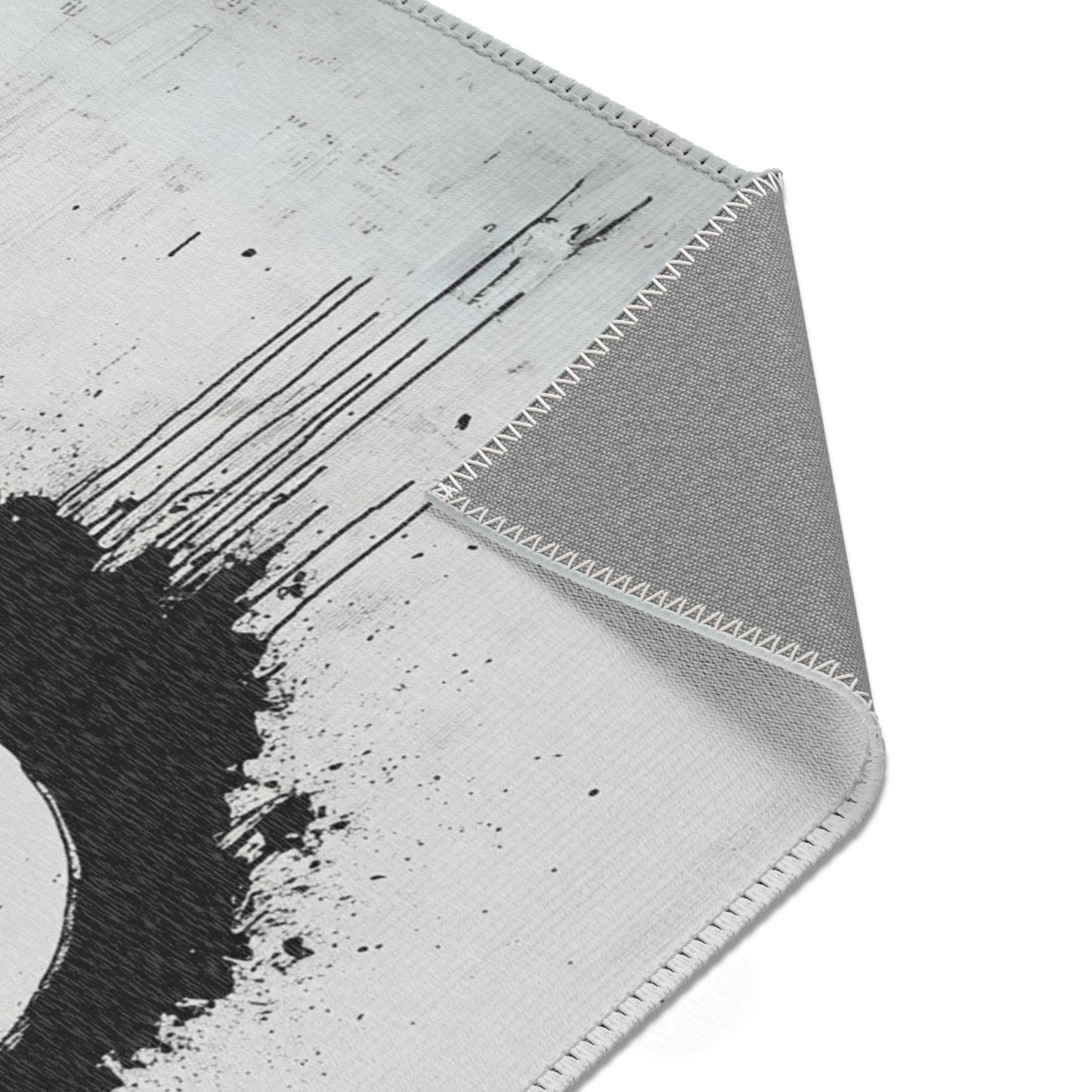 DUO MODERN "Modern Abstract Area Rug - Minimalist Black and White - DUO Modern