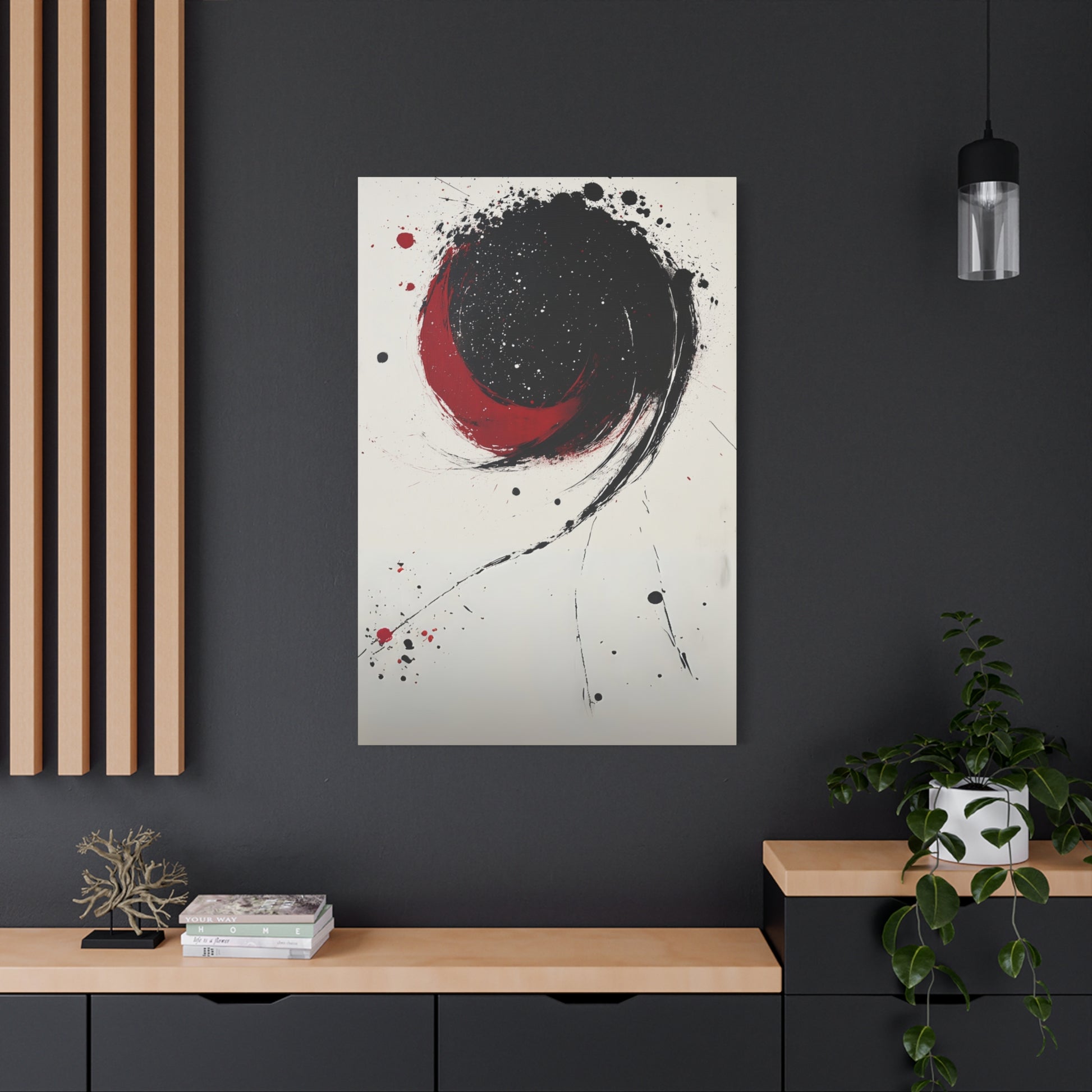 DUO MODERN "Abstract Red & Black Wall Art" - DUO Modern
