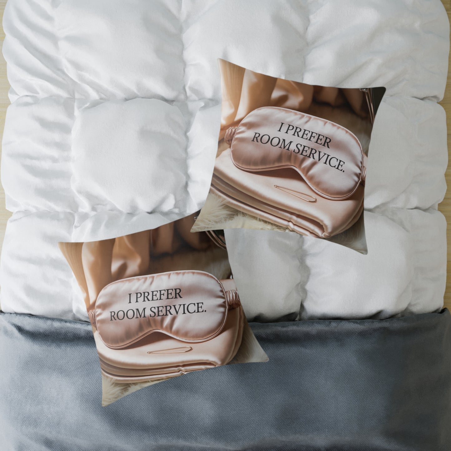 DUO MODERN “I Prefer Room Service” Square Canvas Pillow - DUO Modern