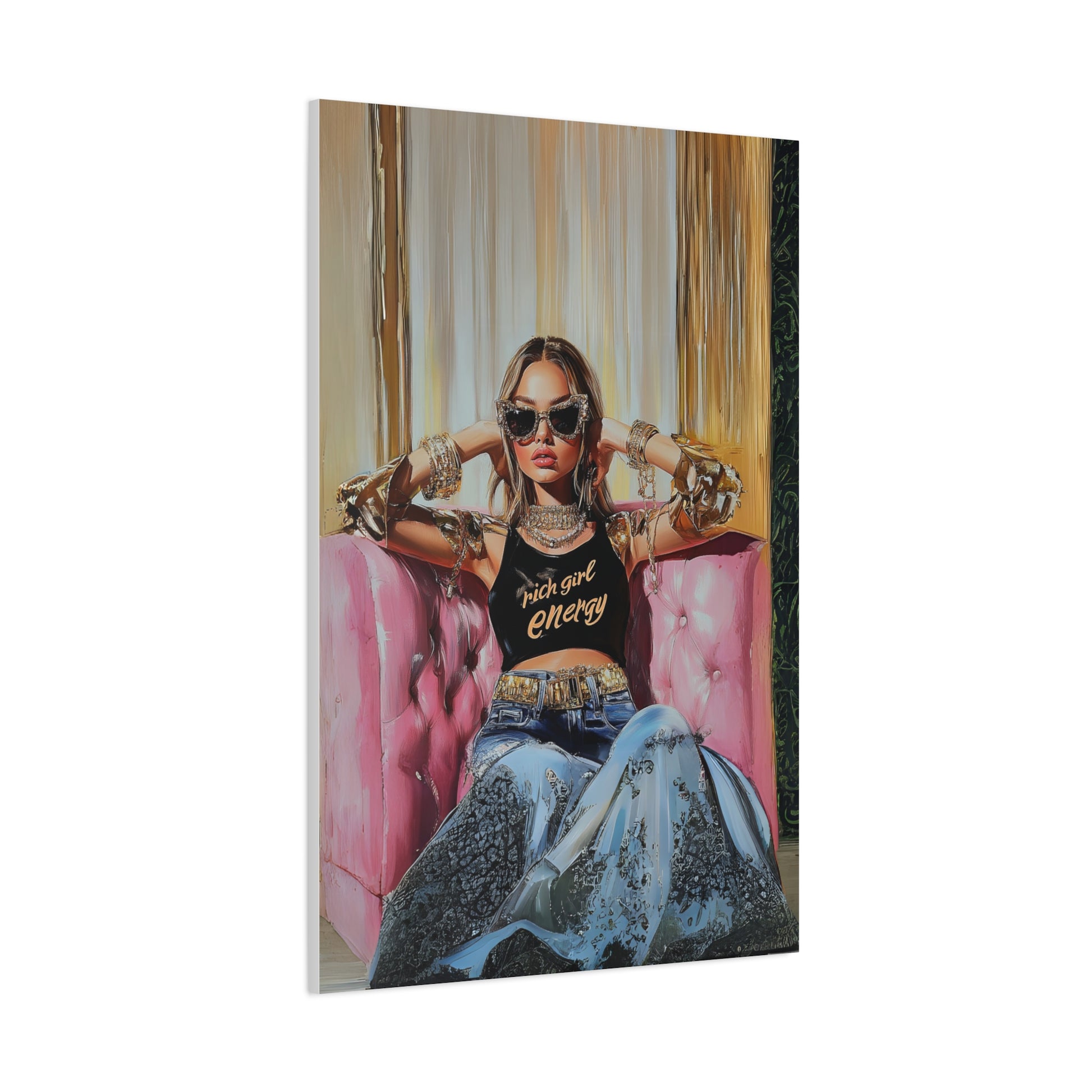 DUO MODERN "Rich Girl Energy" Matte Canvas, Stretched, 1.25 - DUO Modern