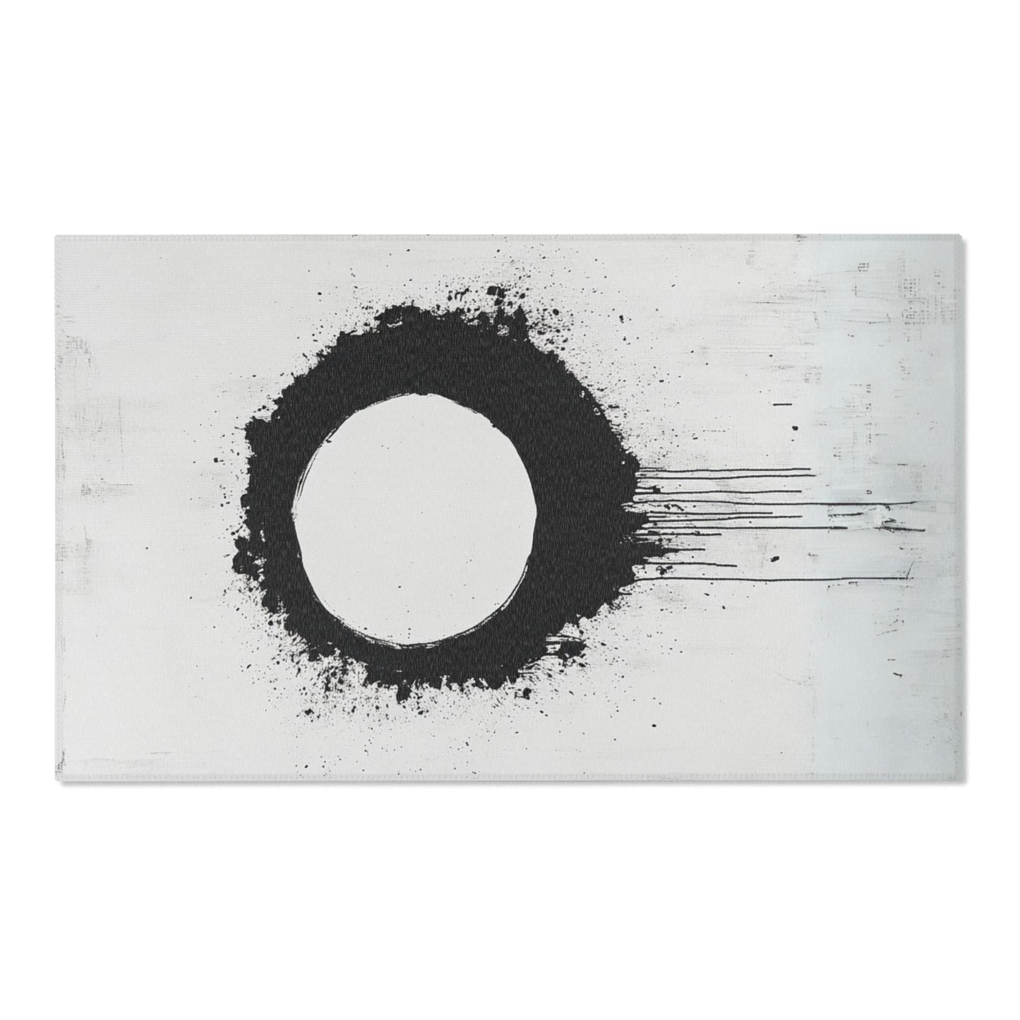 DUO MODERN "Modern Abstract Area Rug - Minimalist Black and White - DUO Modern