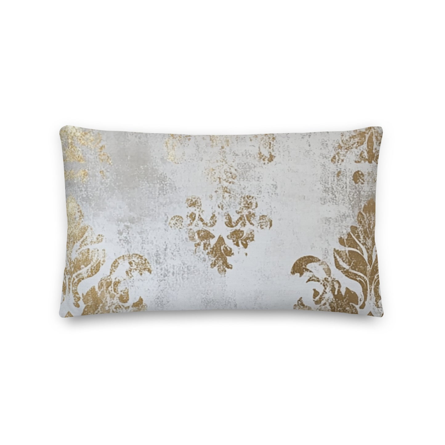 "DUO MODERN 'White Gold Metallic' Premium Pillow with shimmering gold metallic details and classic white. Elevates any space with timeless, upscale luxury. Perfect statement piece for modern, elegant interiors."