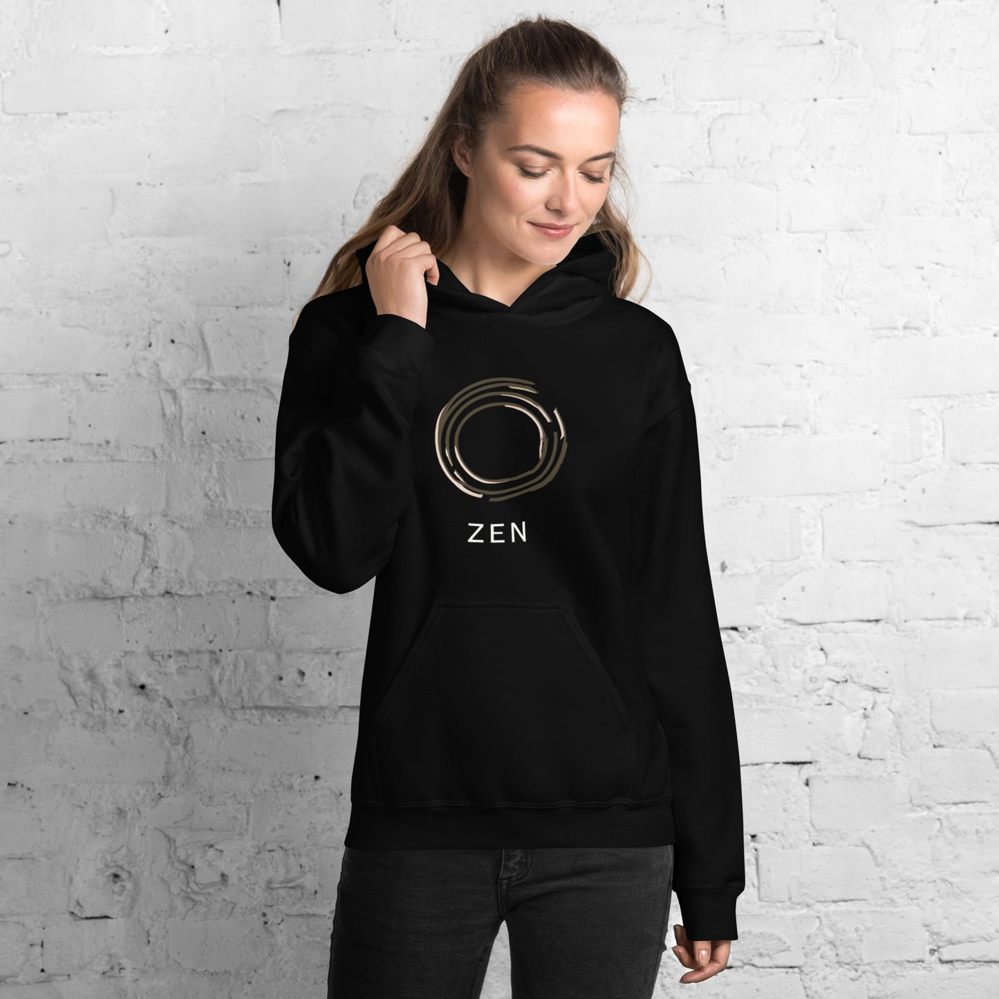 DUO MODERN Unisex Zen Circle Symbol, spiritual energy, and mindfulness hoodie, Zen Circle hoodie, spiritual hoodie, unisex Zen clothing,
