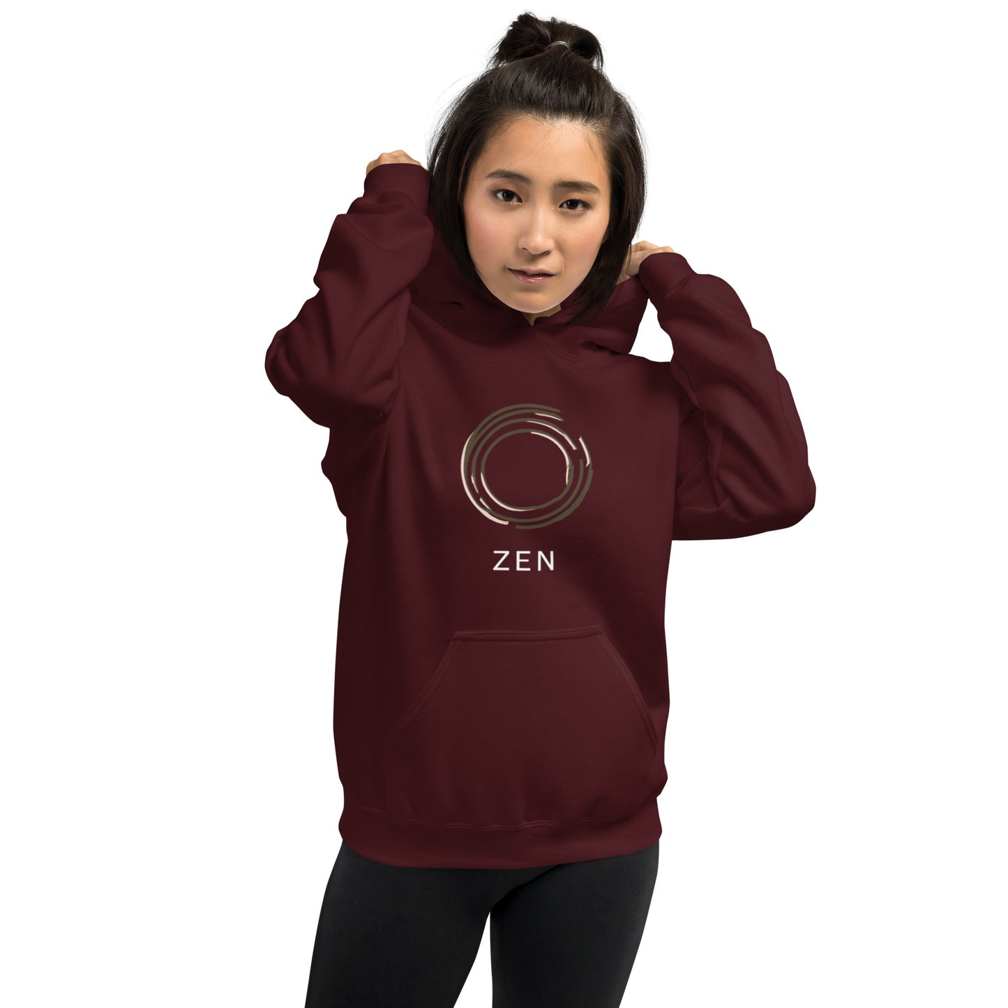 DUO MODERN Unisex Zen Circle Symbol, spiritual energy, and mindfulness hoodie, Zen Circle hoodie, spiritual hoodie, unisex Zen clothing,