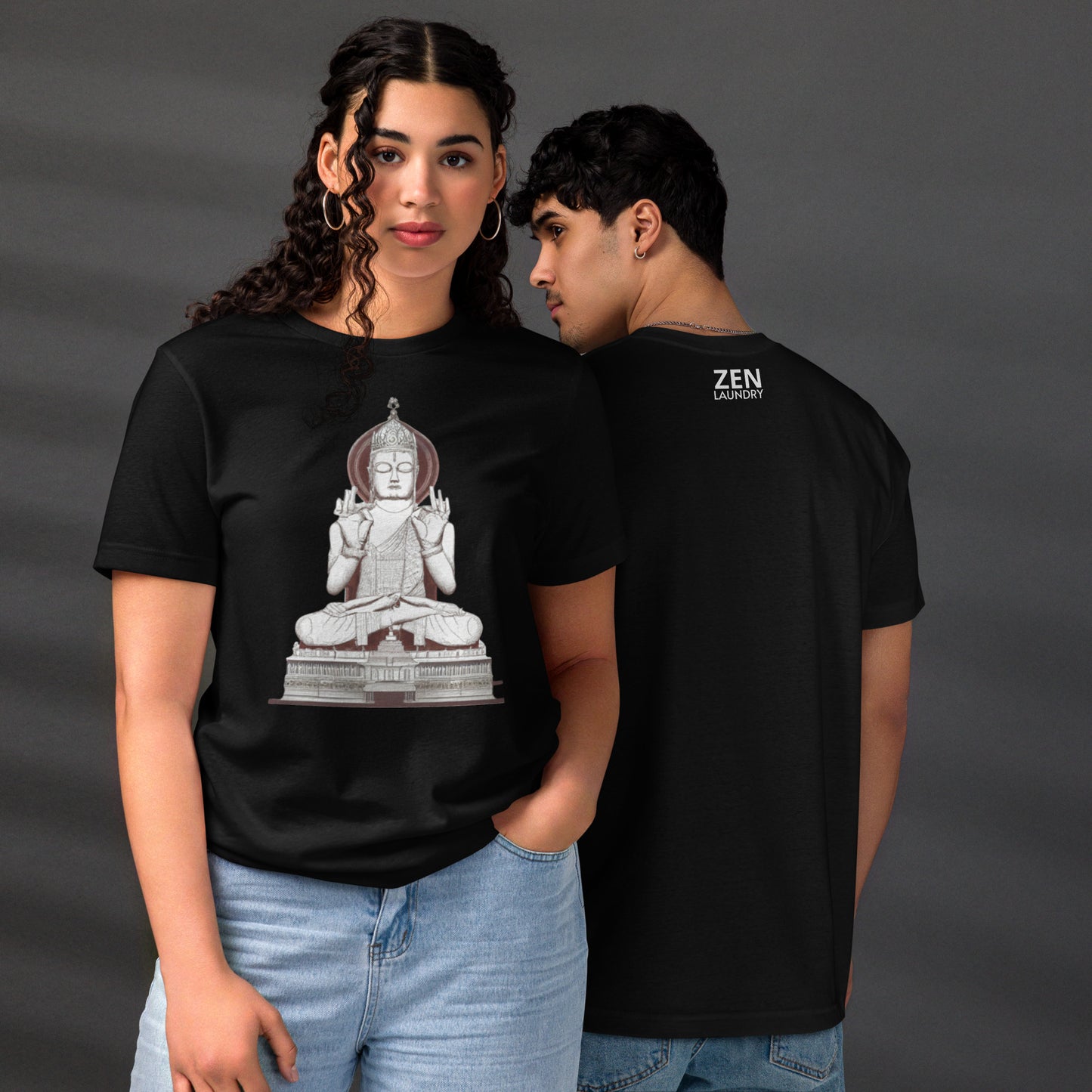 DUO MODERN "Distressed Buddha" Unisex Staple Eco T-shirt