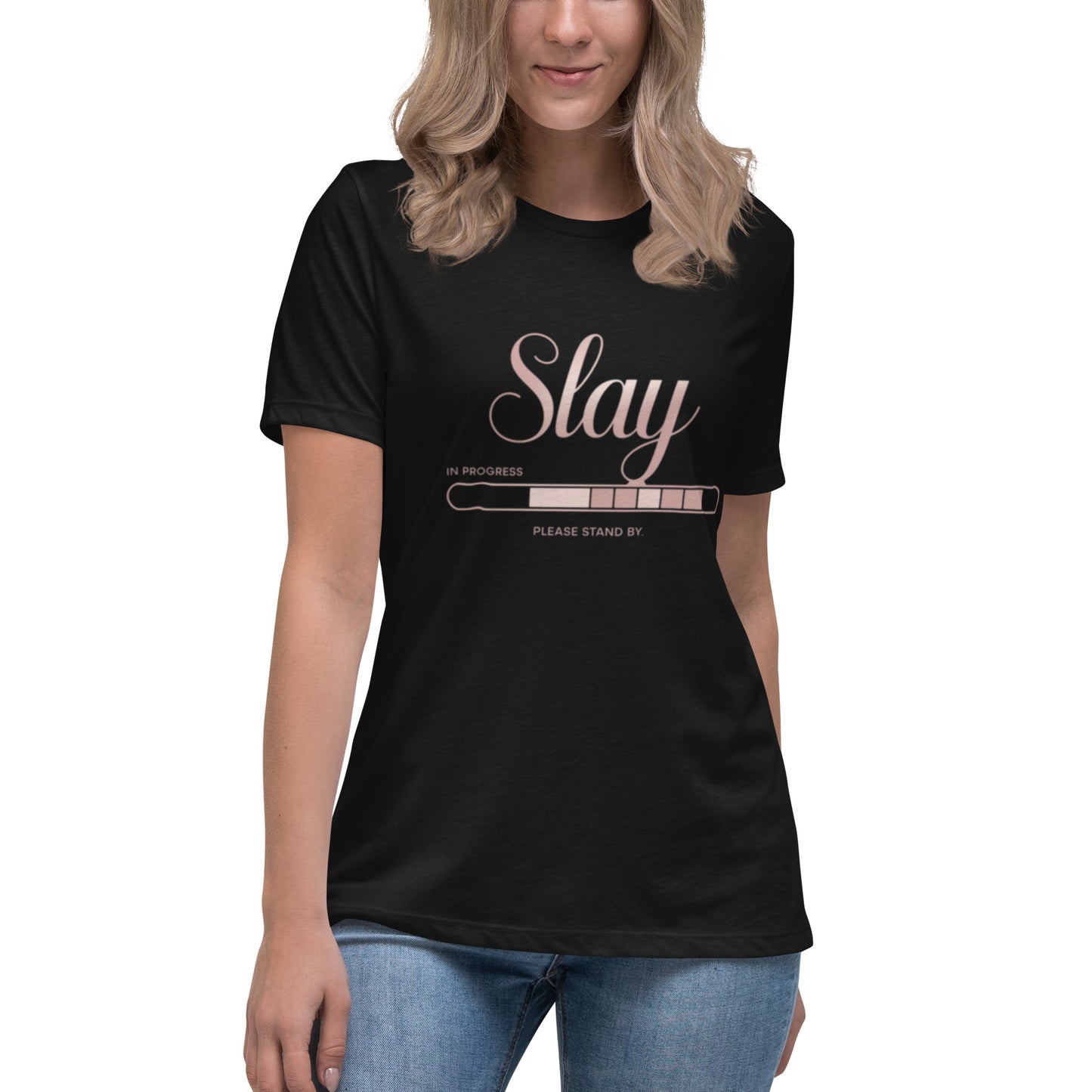 DUO MODERN "Slay In Progress" Women's Relaxed T-Shirt