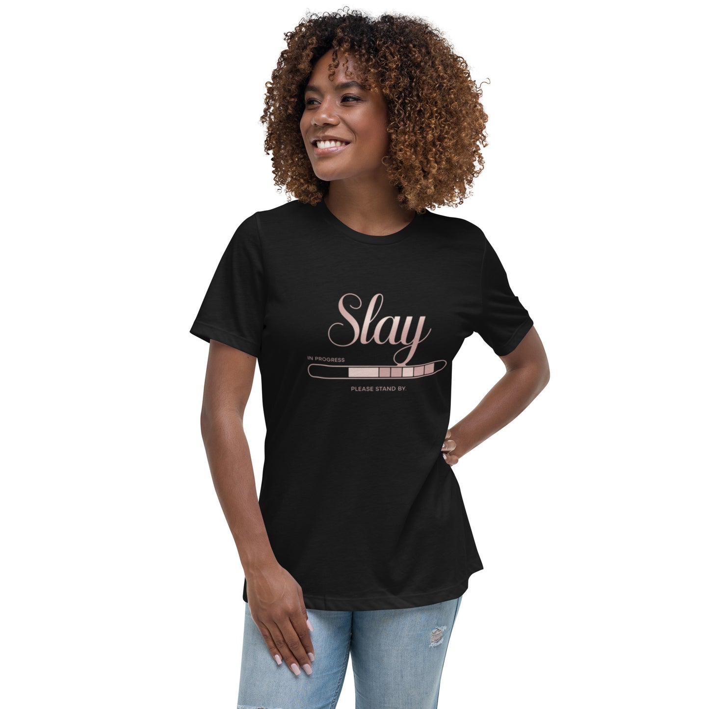 DUO MODERN "Slay In Progress" Women's Relaxed T-Shirt