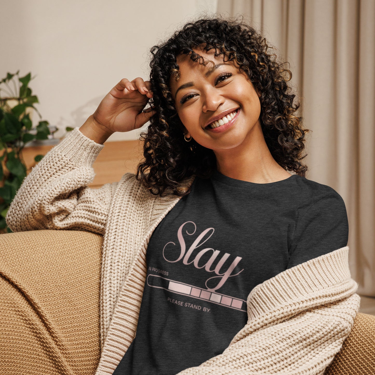 DUO MODERN "Slay In Progress" Women's Relaxed T-Shirt