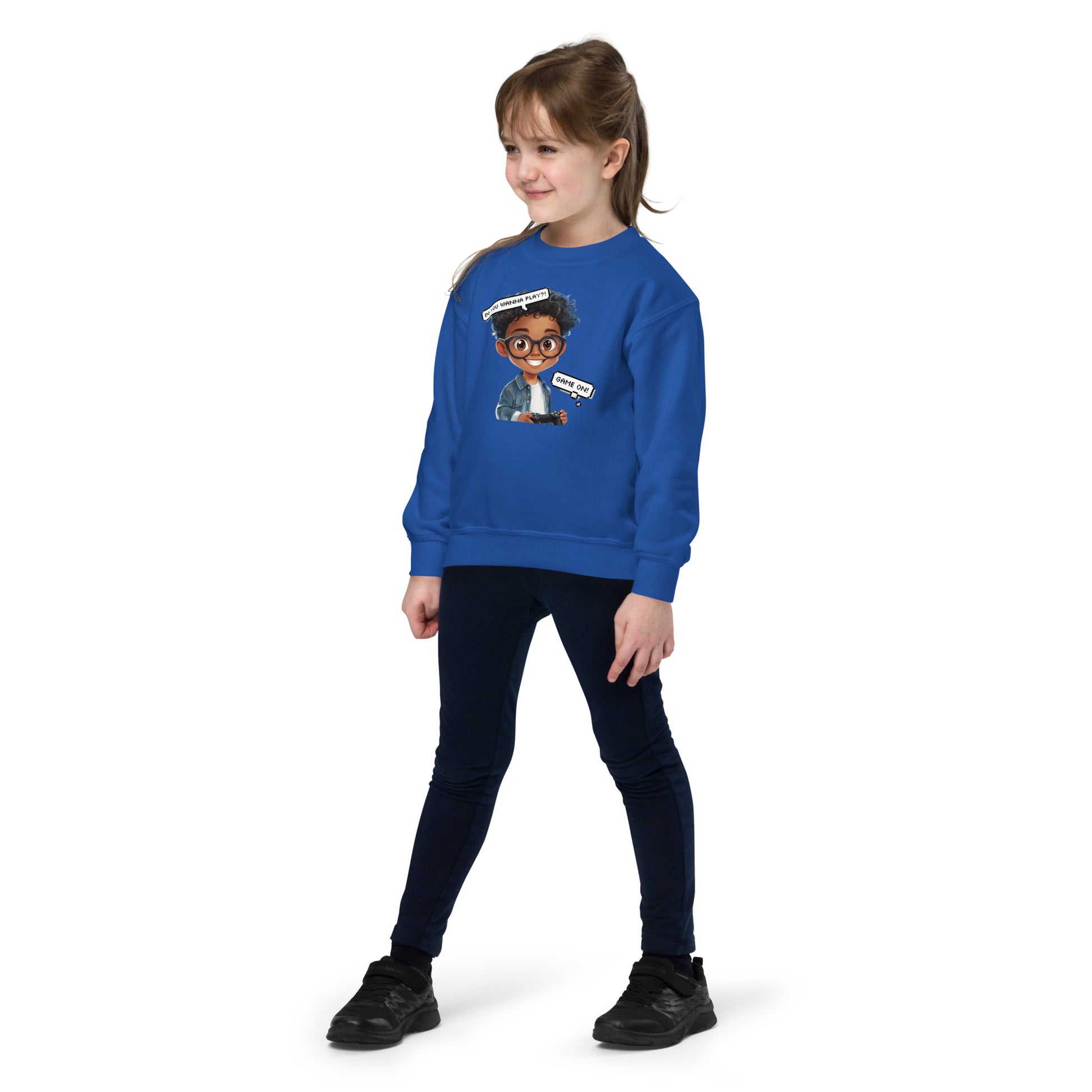 DUO MODERN "Little Gamer" Youth Crewneck Sweatshirt who love to play games
