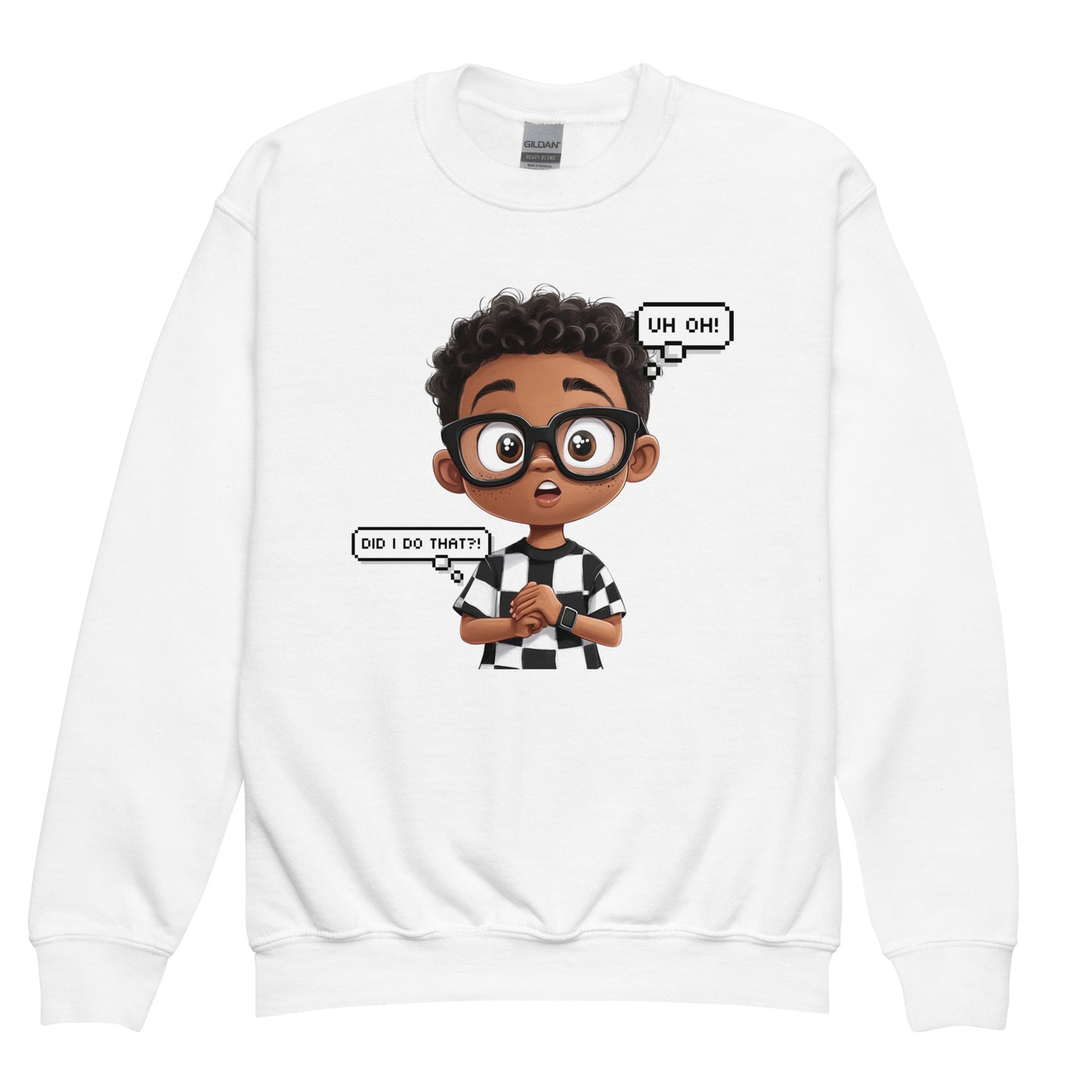 DUO MODERN "Oops Mode" Youth Unisex Sweatshirt for kids