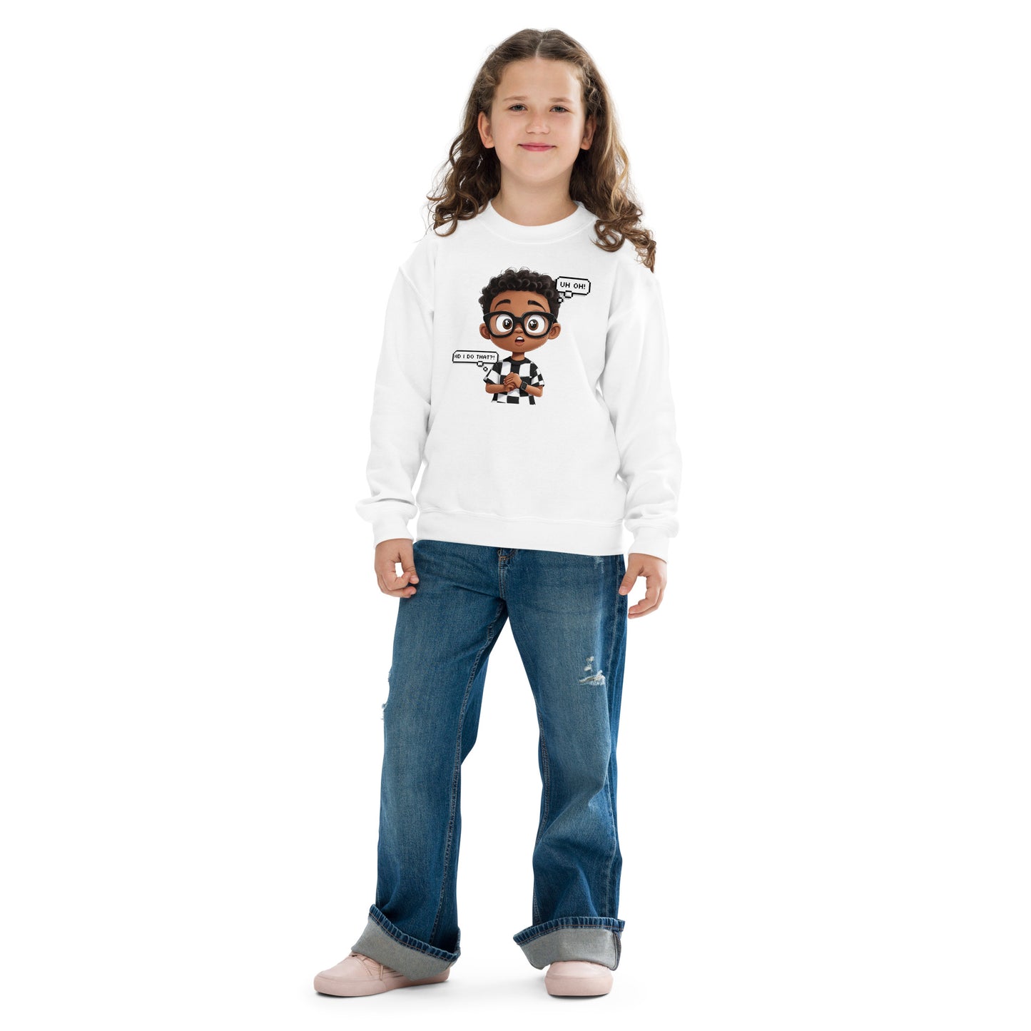 DUO MODERN "Oops Mode" Youth Unisex Sweatshirt for kids