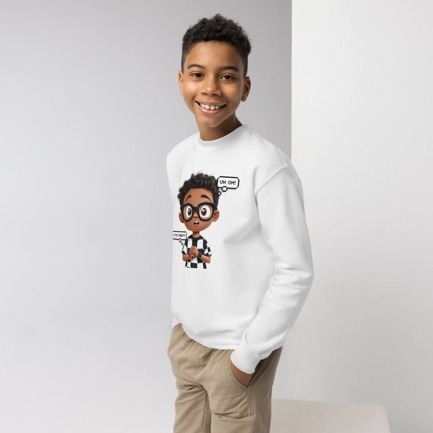 DUO MODERN "Oops Mode" Youth Unisex Sweatshirt for kids