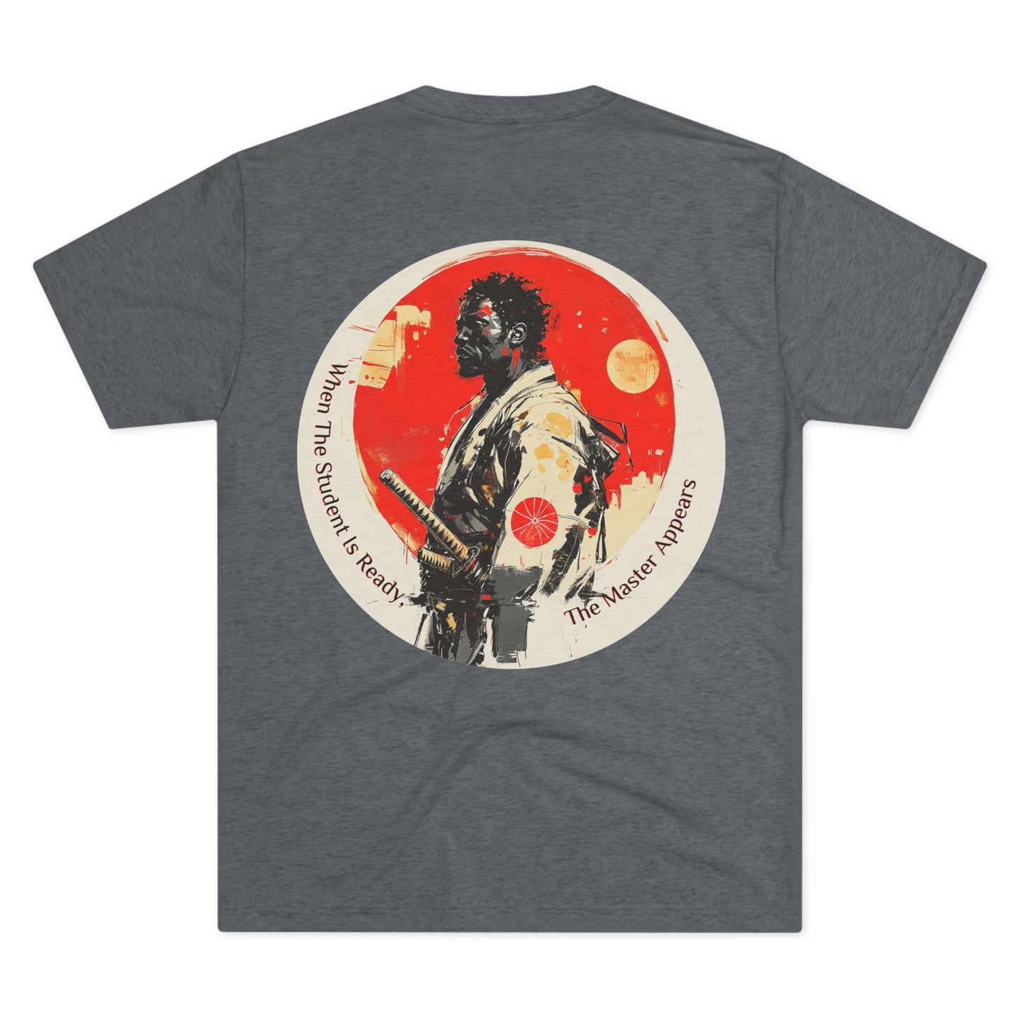 DUO MODERN "Black Samurai - Master" Unisex Tri-Blend Crew Tee