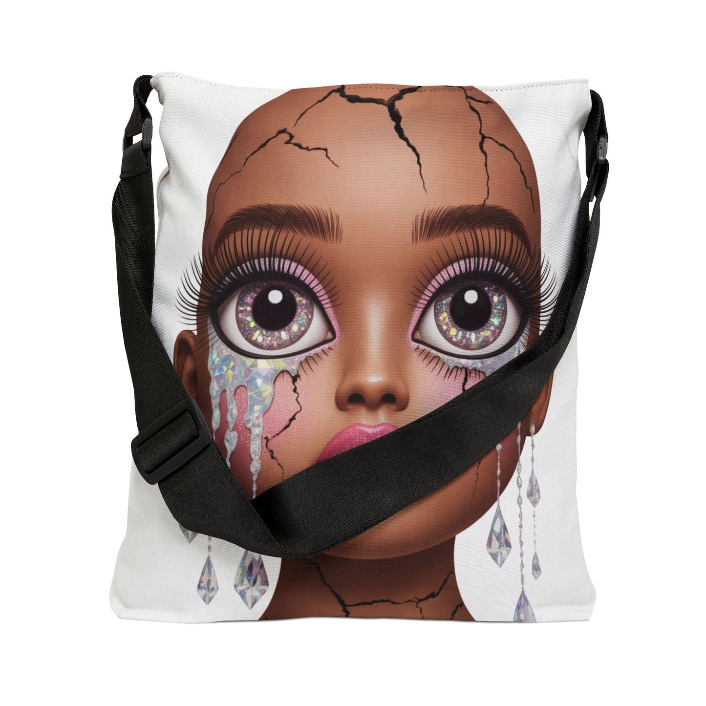 DUO MODERN “Broken Doll Face” Adjustable Tote Bag