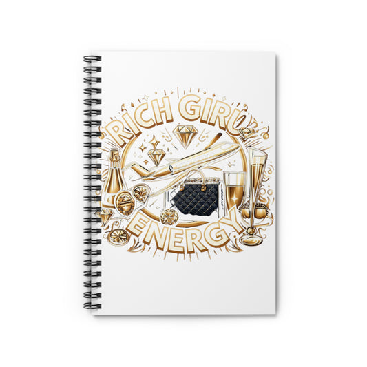 DUO MODERN "Rich Girl Energy" Spiral Notebook-Ruled Line