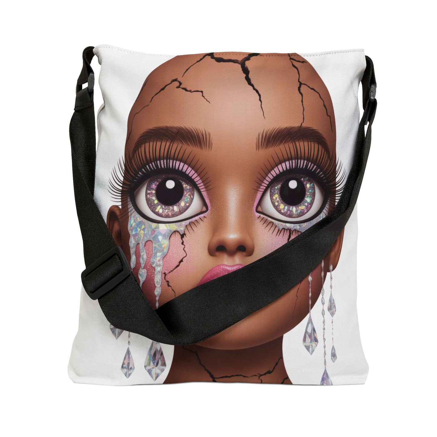 DUO MODERN “Broken Doll Face” Adjustable Tote Bag