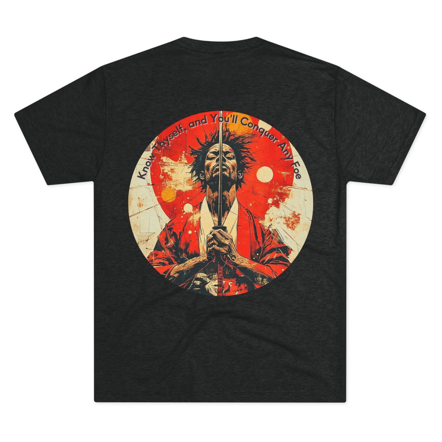 DUO MODERN "Black Samurai - Know Thy Self" Unisex Tri-Blend Crew Tee