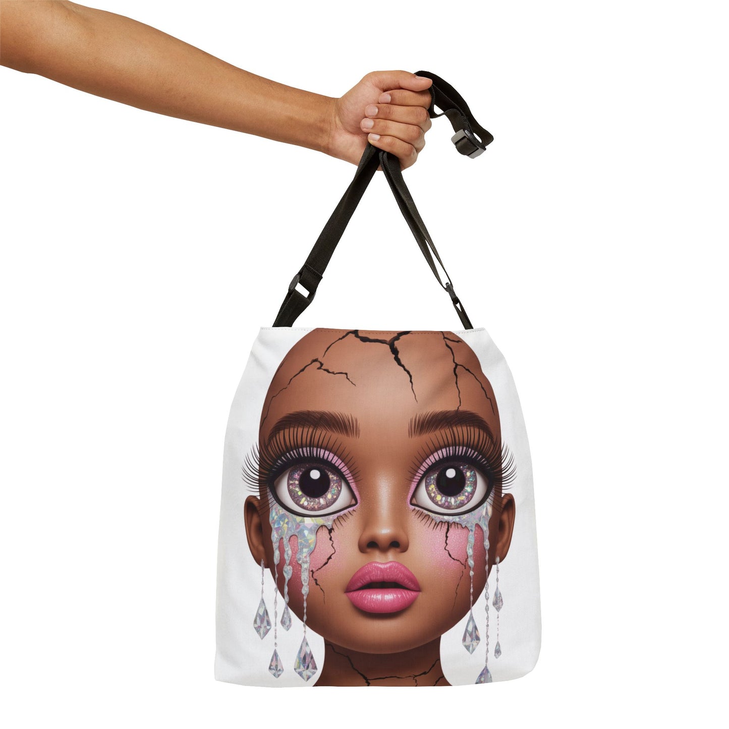 DUO MODERN “Broken Doll Face” Adjustable Tote Bag