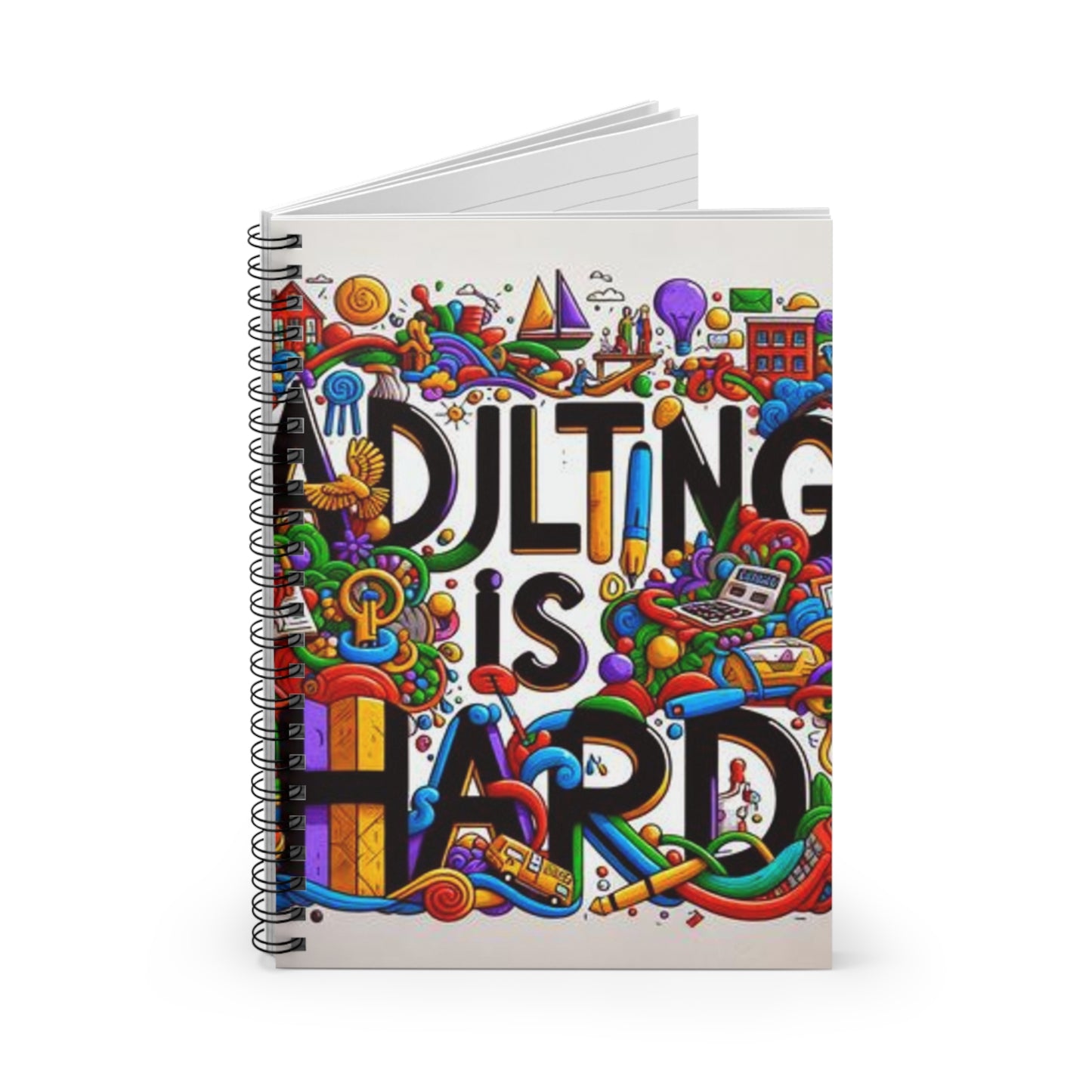 Adulting Is Hard Spiral Notebook - Ruled Line - DUO Modern