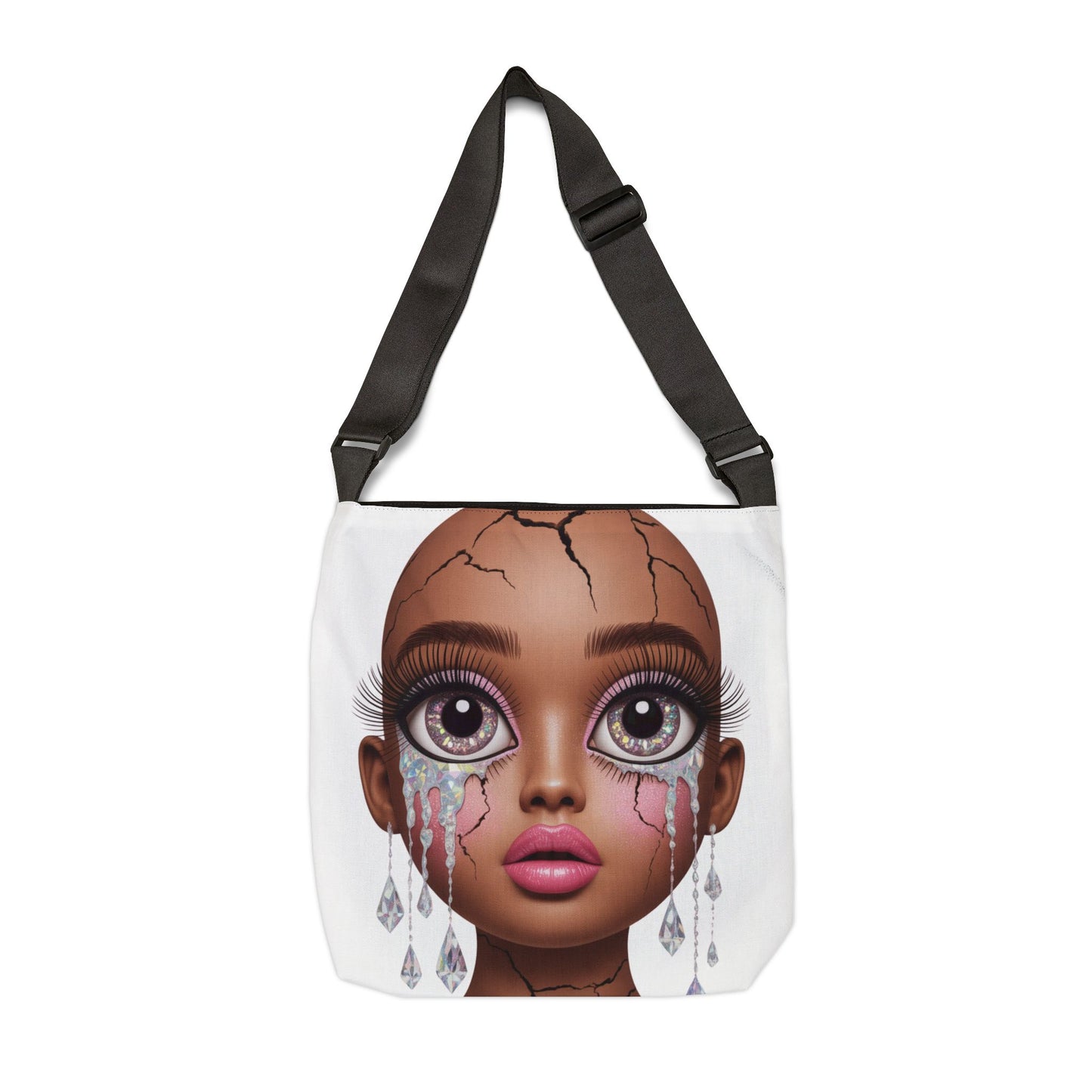 DUO MODERN “Broken Doll Face” Adjustable Tote Bag