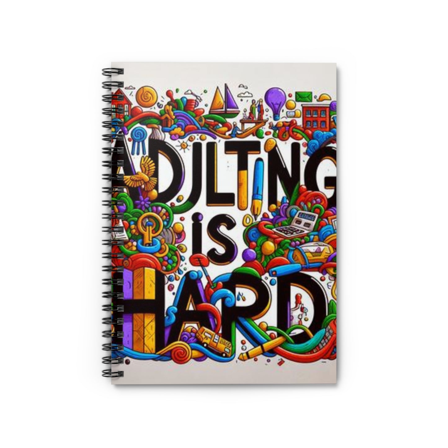 Adulting Is Hard Spiral Notebook - Ruled Line - DUO Modern