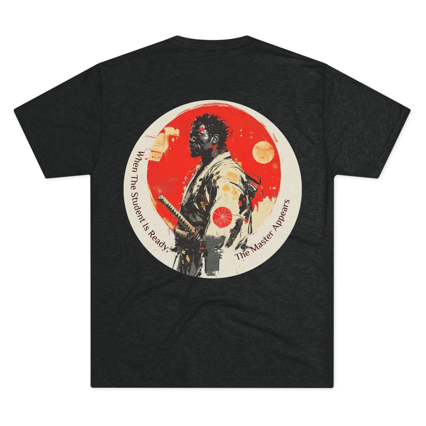 DUO MODERN "Black Samurai - Master" Unisex Tri-Blend Crew Tee