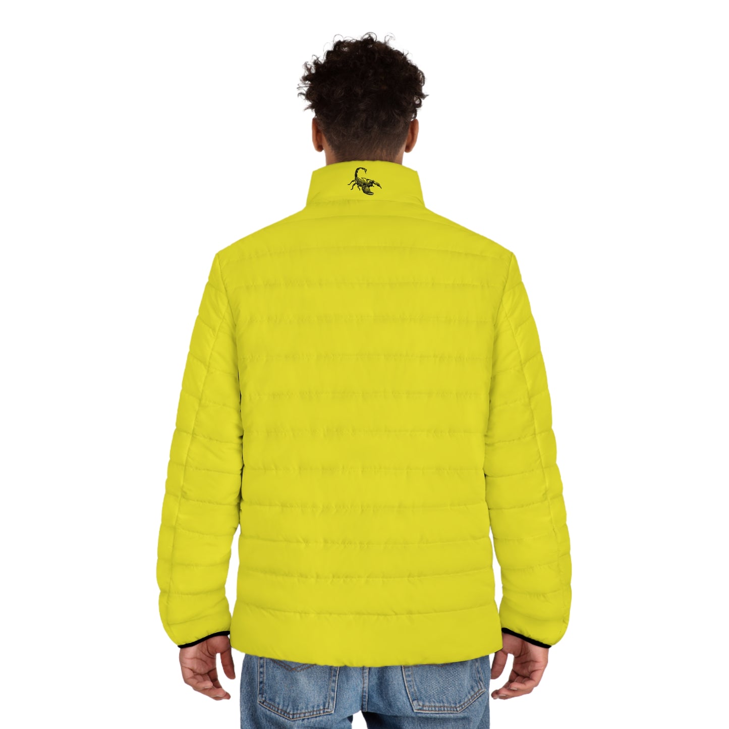 DUO MODERN Scorpion Athletics Men's Yellow Puffer Jacket