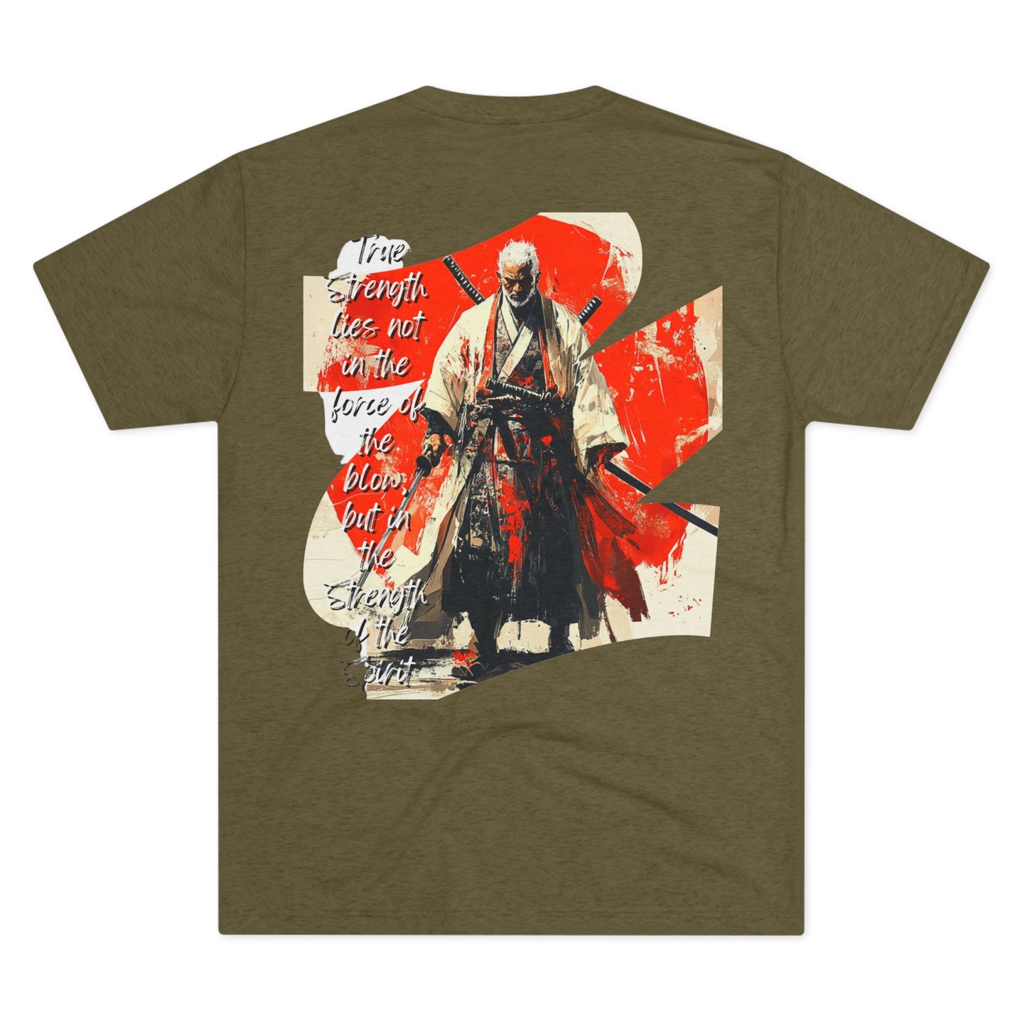 DUO MODERN "Black Samurai - Strength" Unisex Tri-Blend Crew Tee