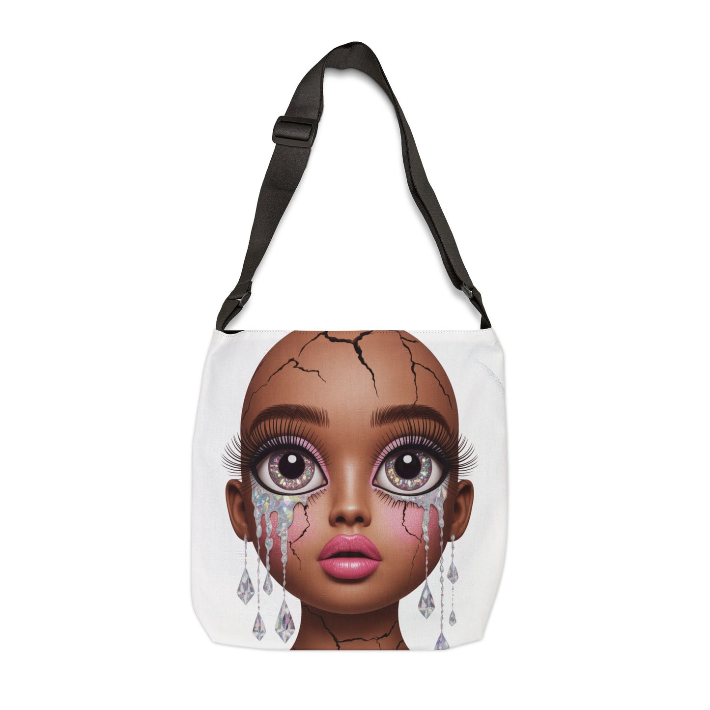 DUO MODERN “Broken Doll Face” Adjustable Tote Bag