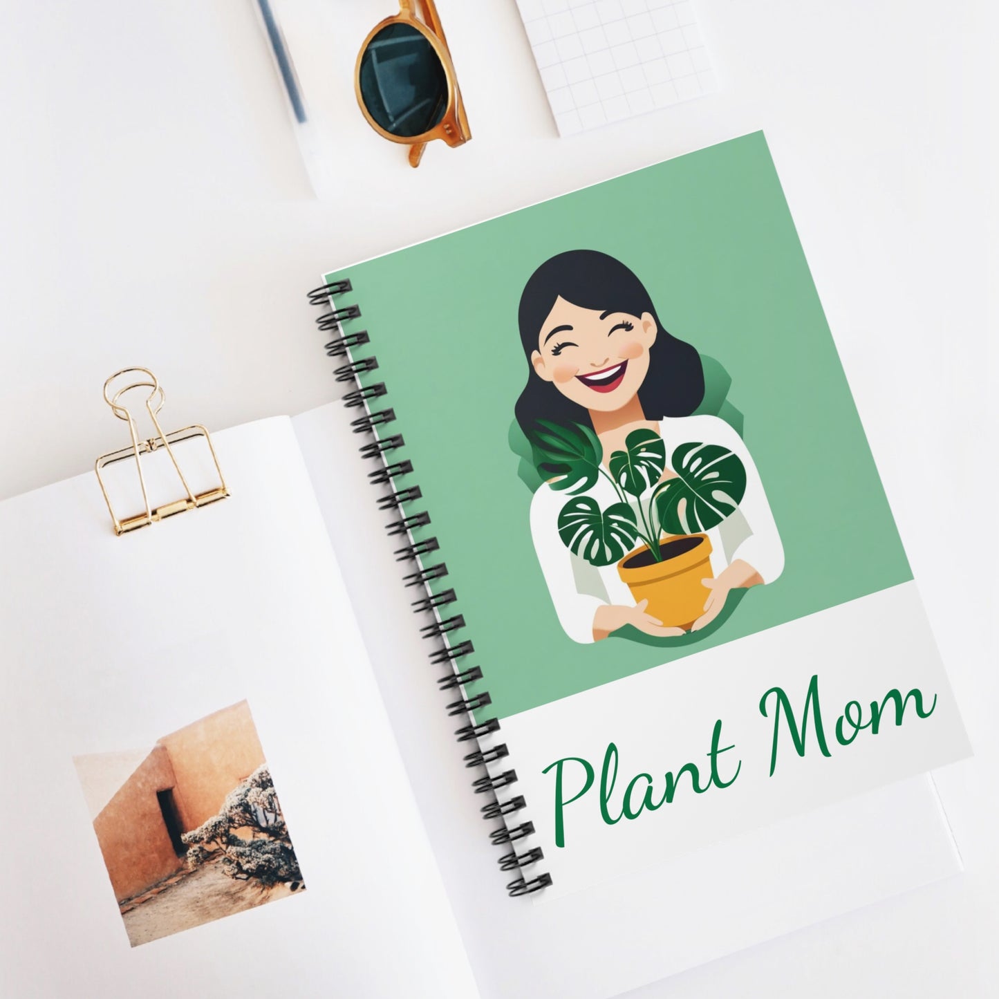 Plant Mom Spiral Notebook - Ruled Line - DUO Modern