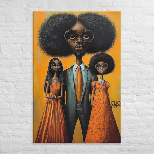 Black Contemporary Art: "Easter Sunday Elegance" black wall art on stretched canvas