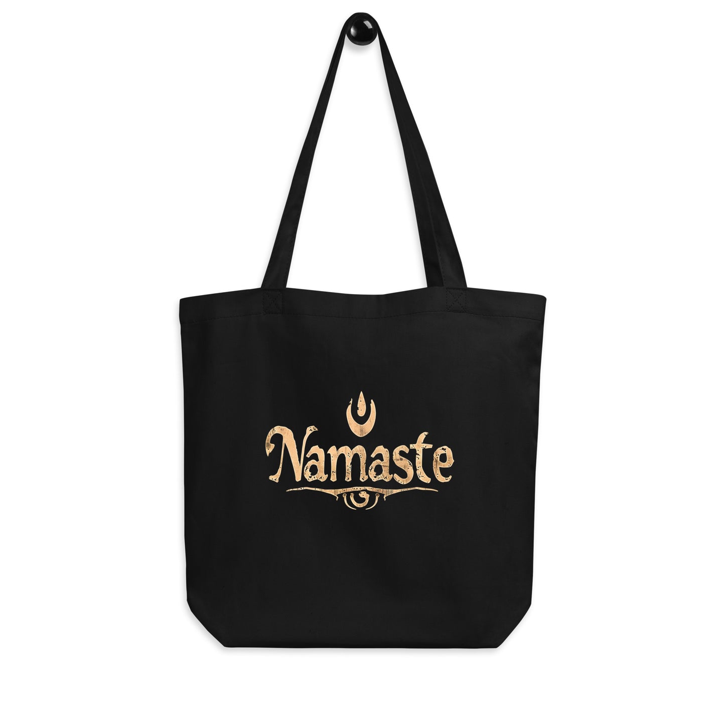 NAMASTE Black Eco Tote Bag - DUO Modern