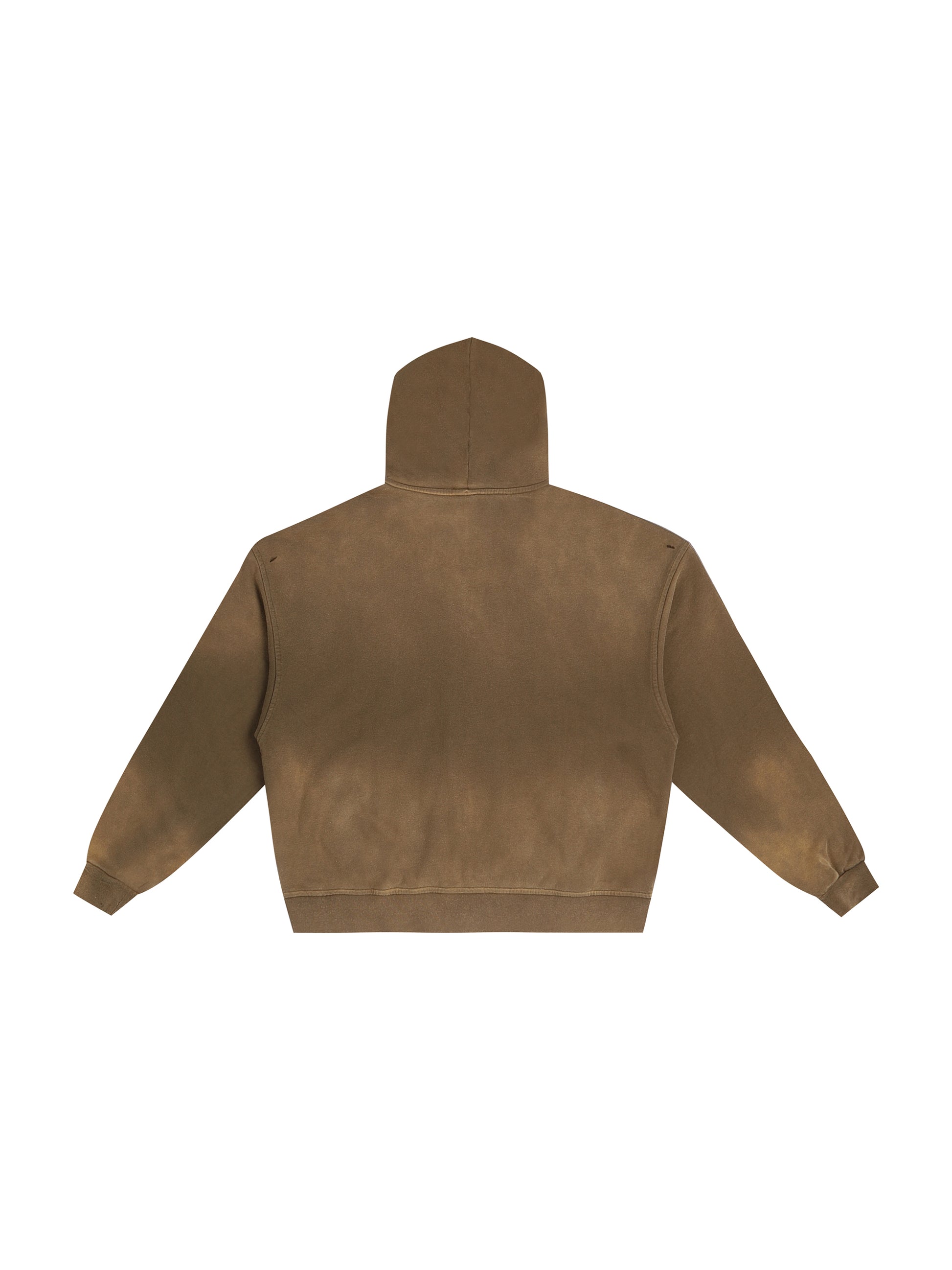 Post-Apocalyptic Aesthetic Pure Cotton Hand-Frayed Monkey Washed Zip Hoodie - DUO Modern