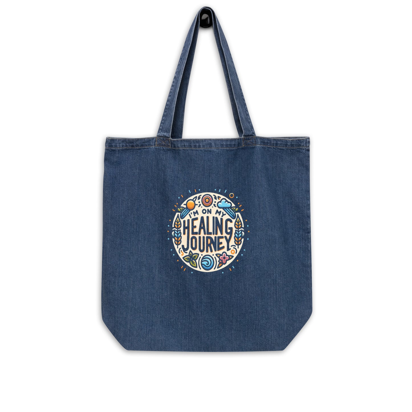 I'm On My Healing Journey Organic Denim Tote Bag - DUO Modern