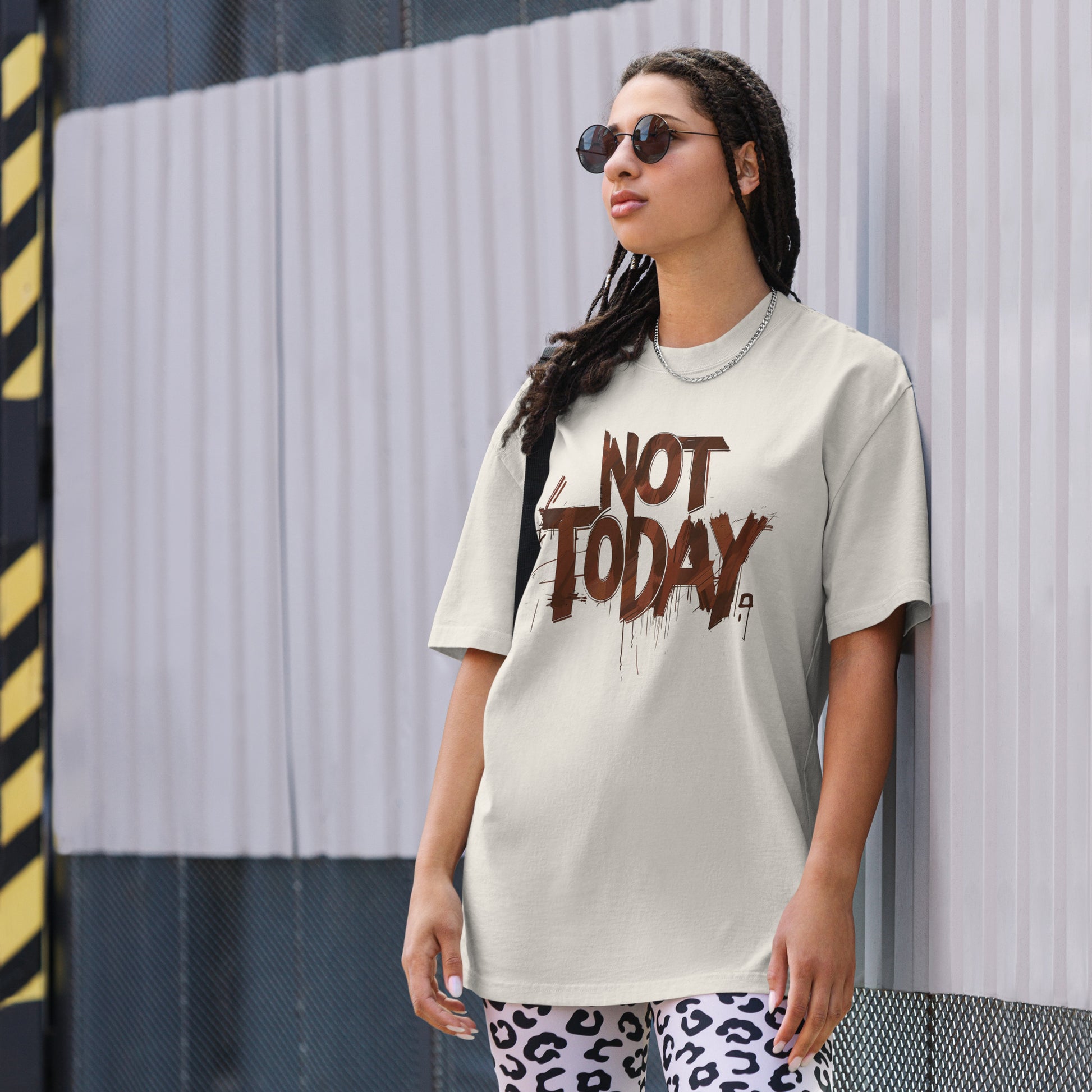 Not Today Oversized faded T-shirt - DUO Modern