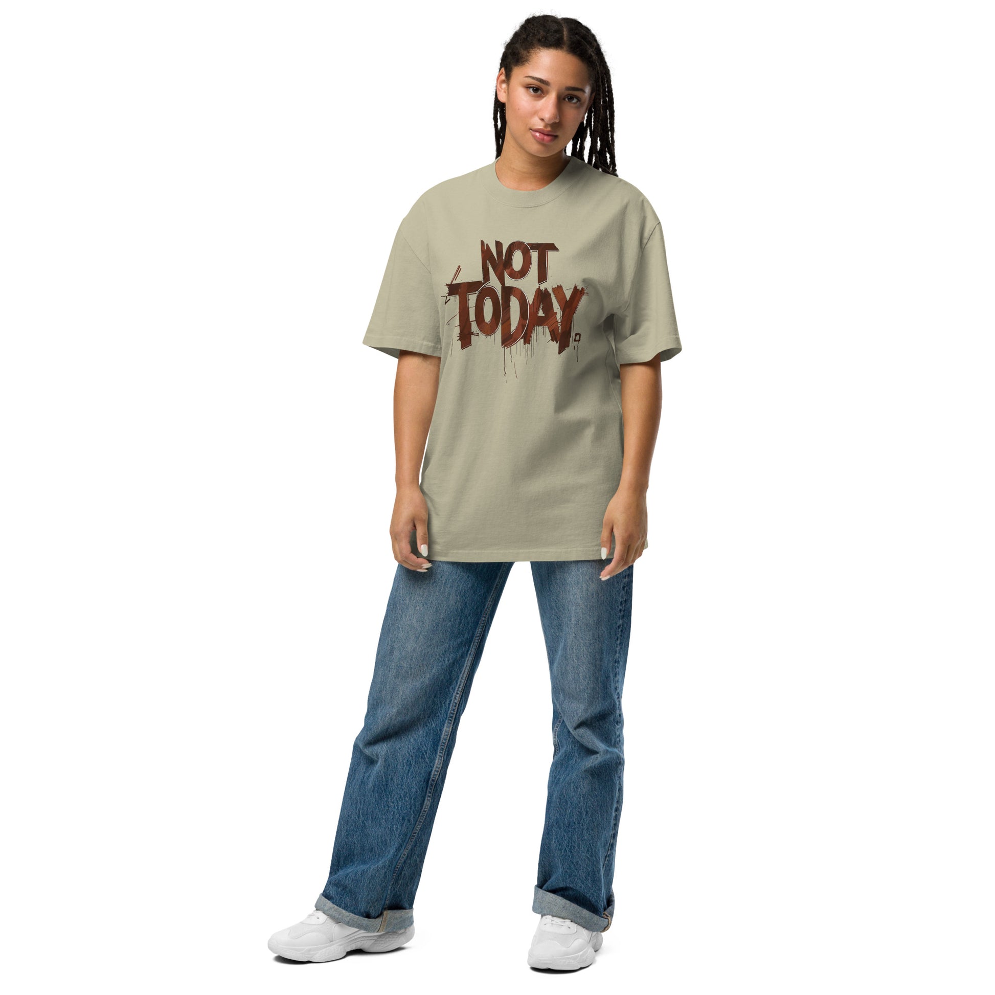 Not Today Oversized faded T-shirt - DUO Modern