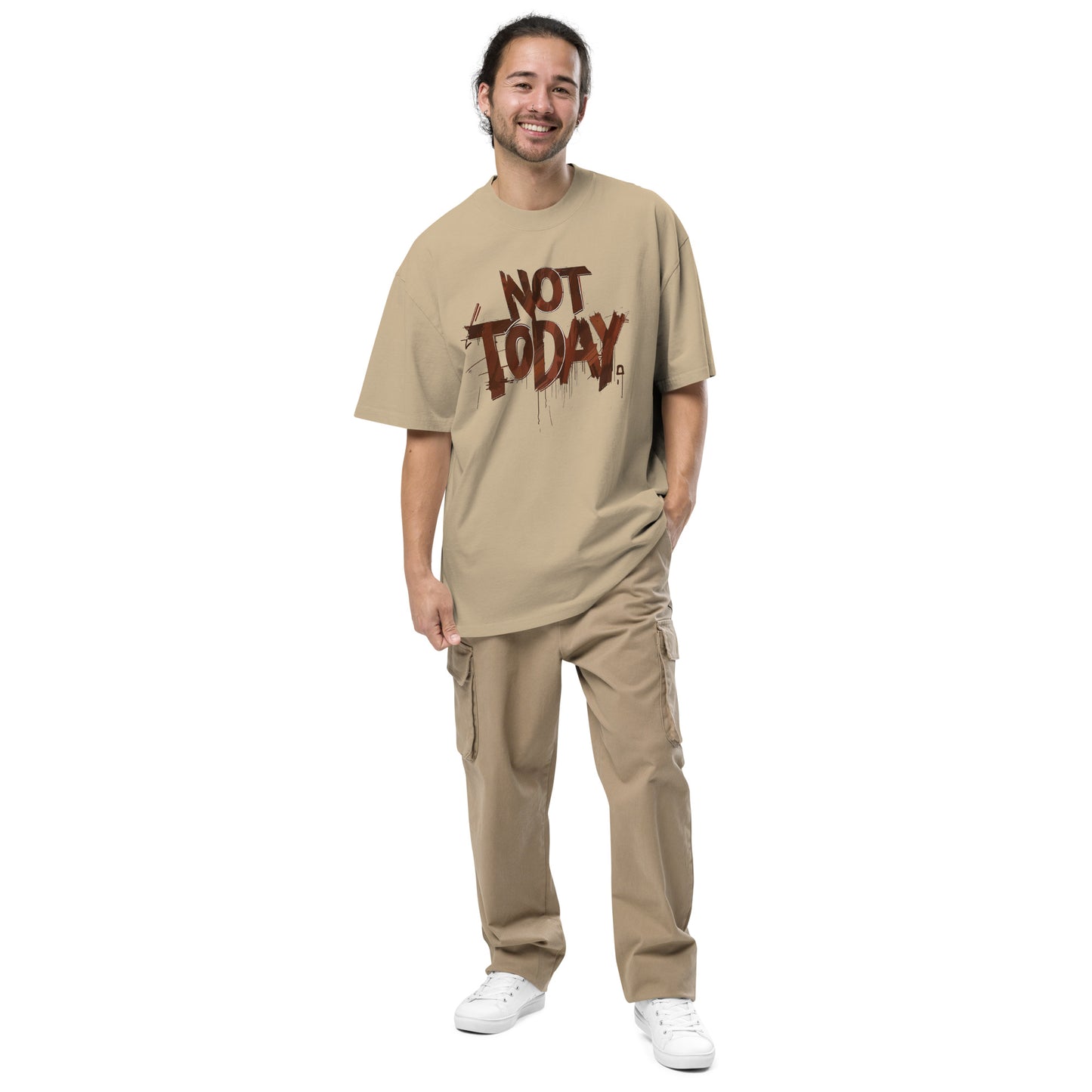 Not Today Oversized faded T-shirt - DUO Modern