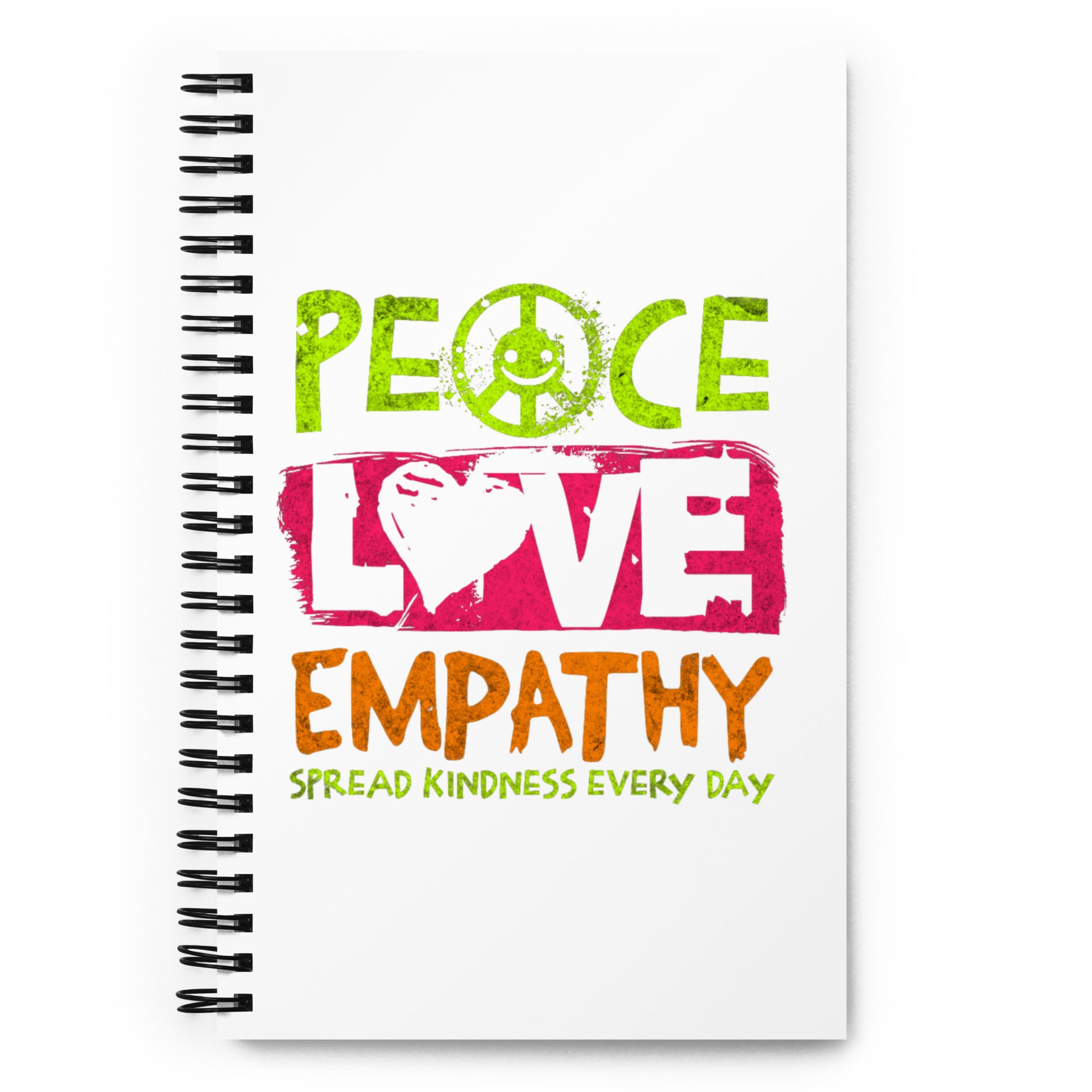 Peace Love Empathy Spiral Notebook - DUO Modern