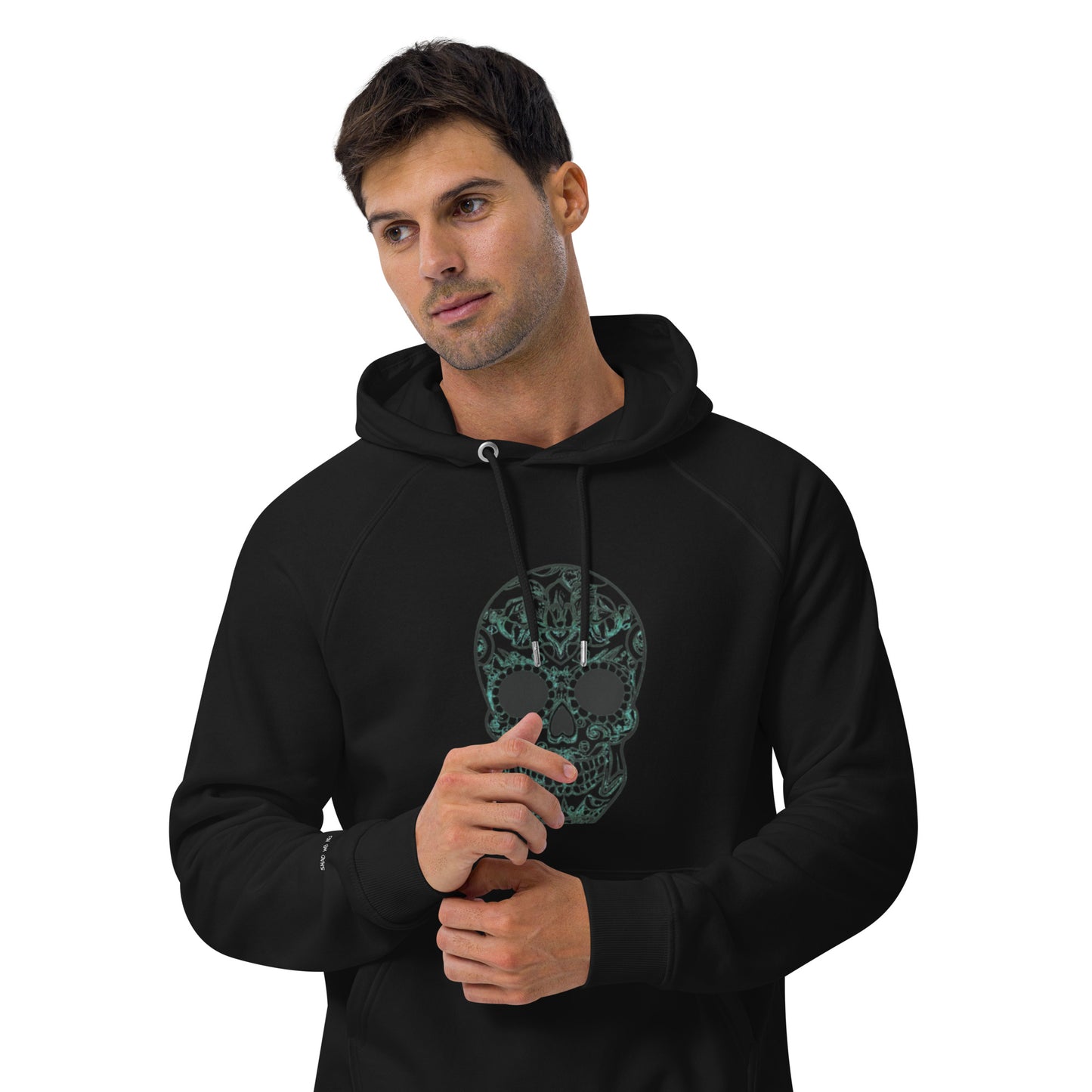 "Shadowbones" Unisex Eco Raglan Hoodie - DUO Modern